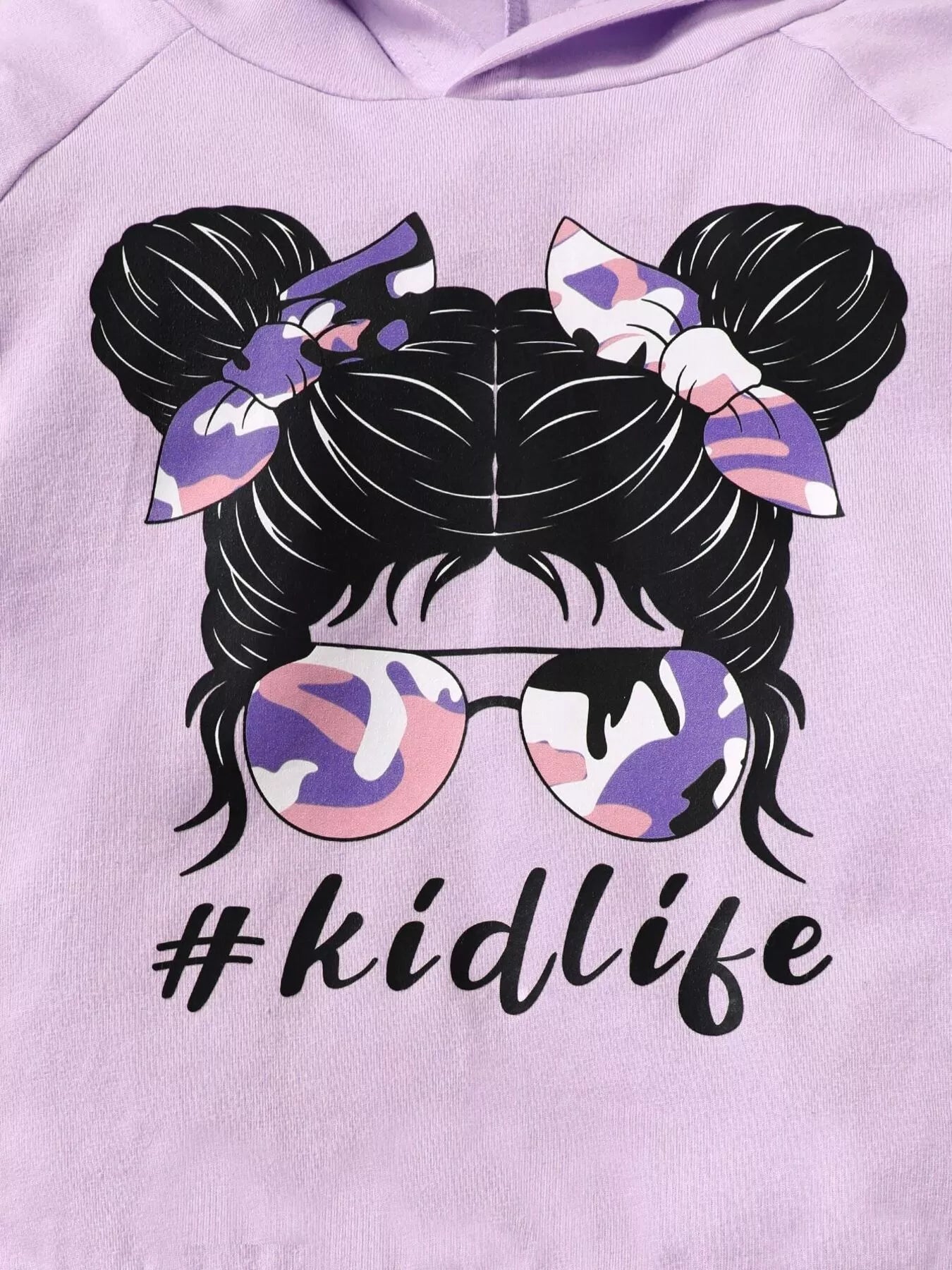 Children's Graphic Camo Print Hoodie & Pants Set - Seedandsoulful