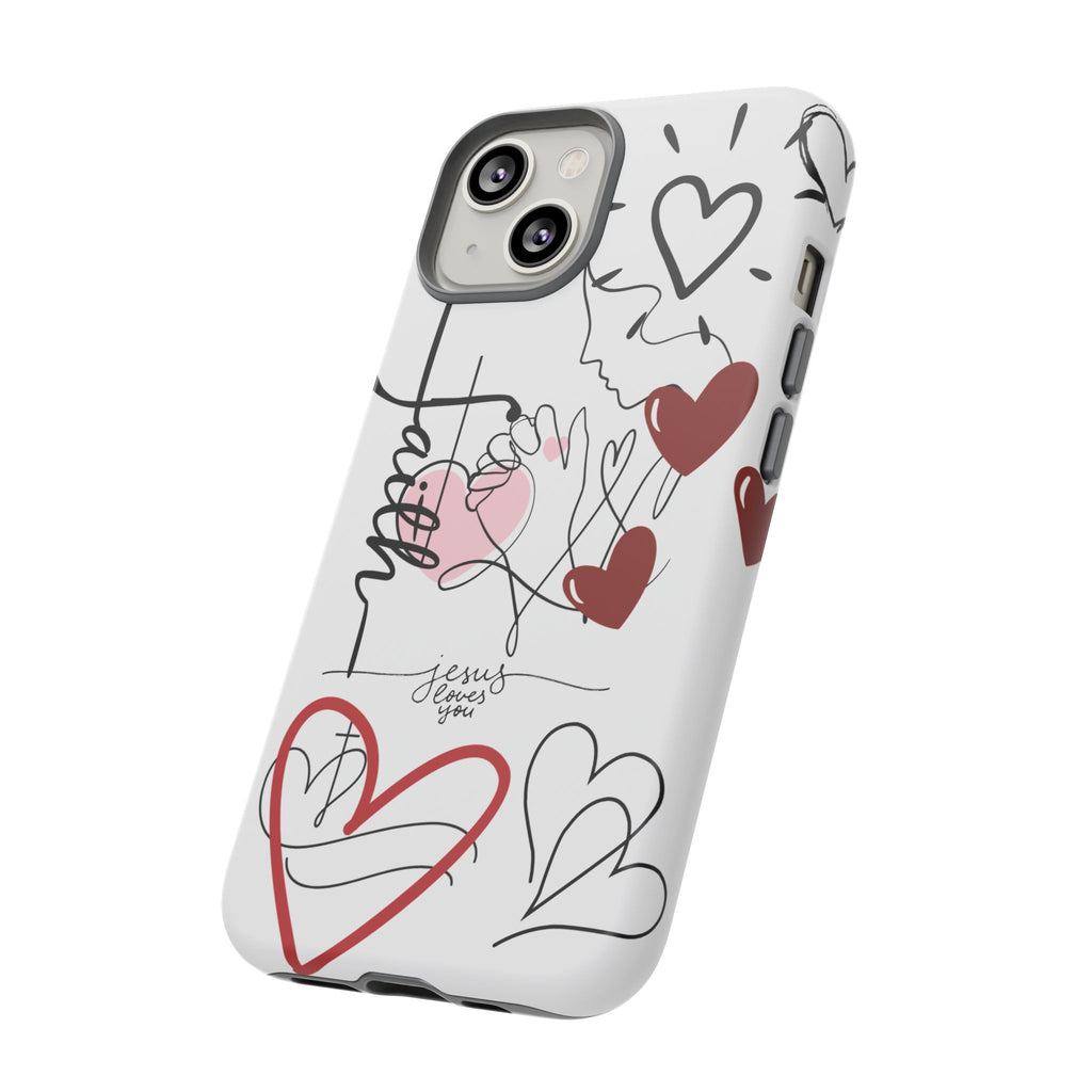 Faith Hearts iPhone Case | Seedandsoulful Protective Phone Cover - Seedandsoulful