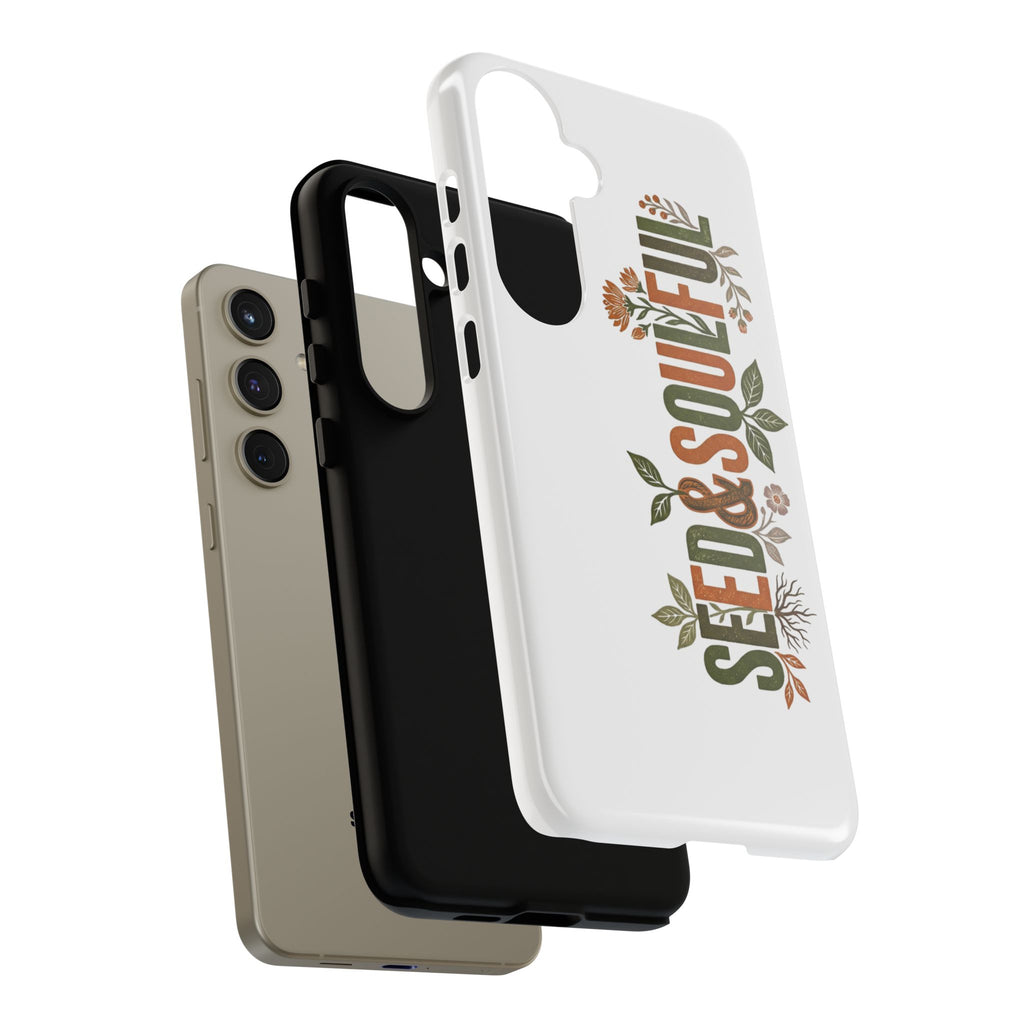 Seed & Soul Tough Phone Case – Floral Botanical Protective Cover - Seedandsoulful