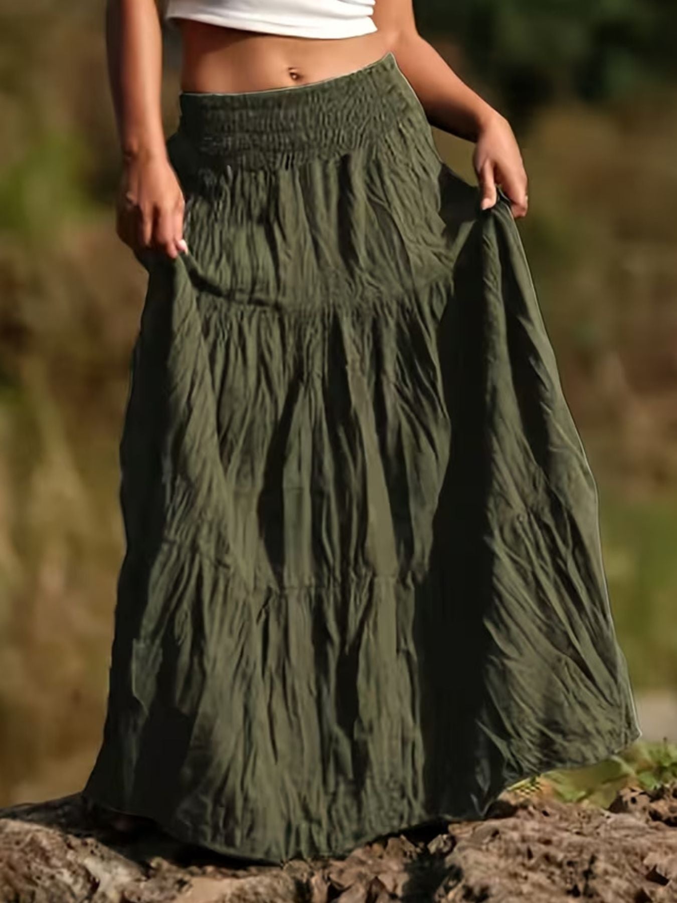 Tiered Maxi Skirt - Seedandsoulful