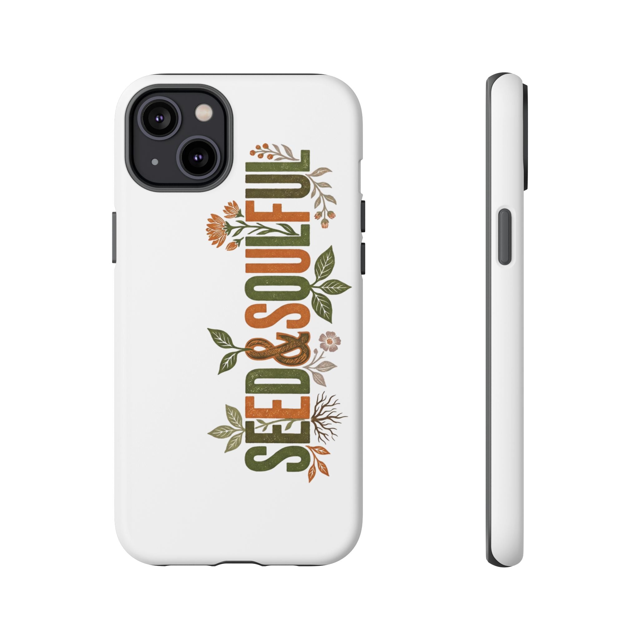 Seed & Soul Tough Phone Case – Floral Botanical Protective Cover - Seedandsoulful