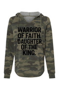 Womens Lightweight Camo Hooded Sweatshirt