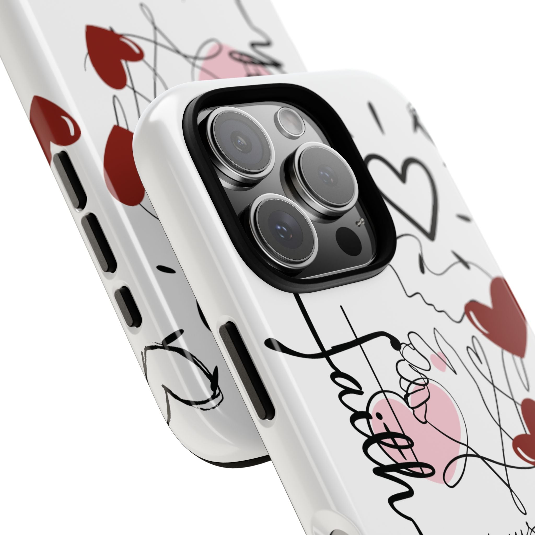 Faith Hearts iPhone Case | Seedandsoulful Protective Phone Cover - Seedandsoulful