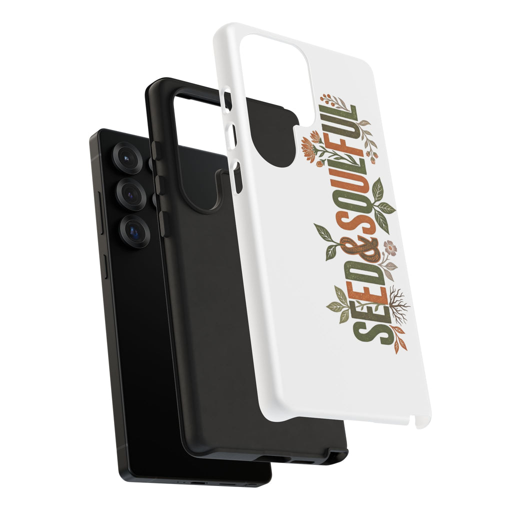 Seed & Soul Tough Phone Case – Floral Botanical Protective Cover - Seedandsoulful