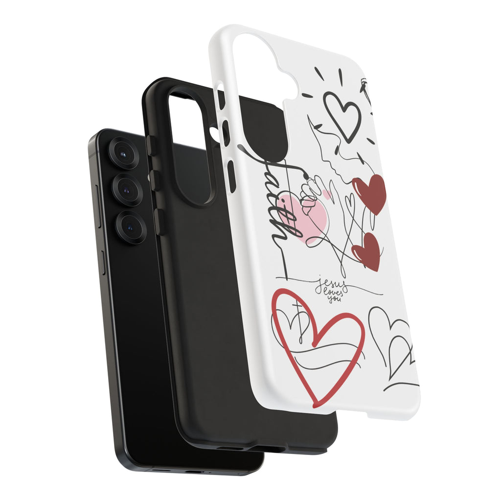 Faith Hearts iPhone Case | Seedandsoulful Protective Phone Cover - Seedandsoulful
