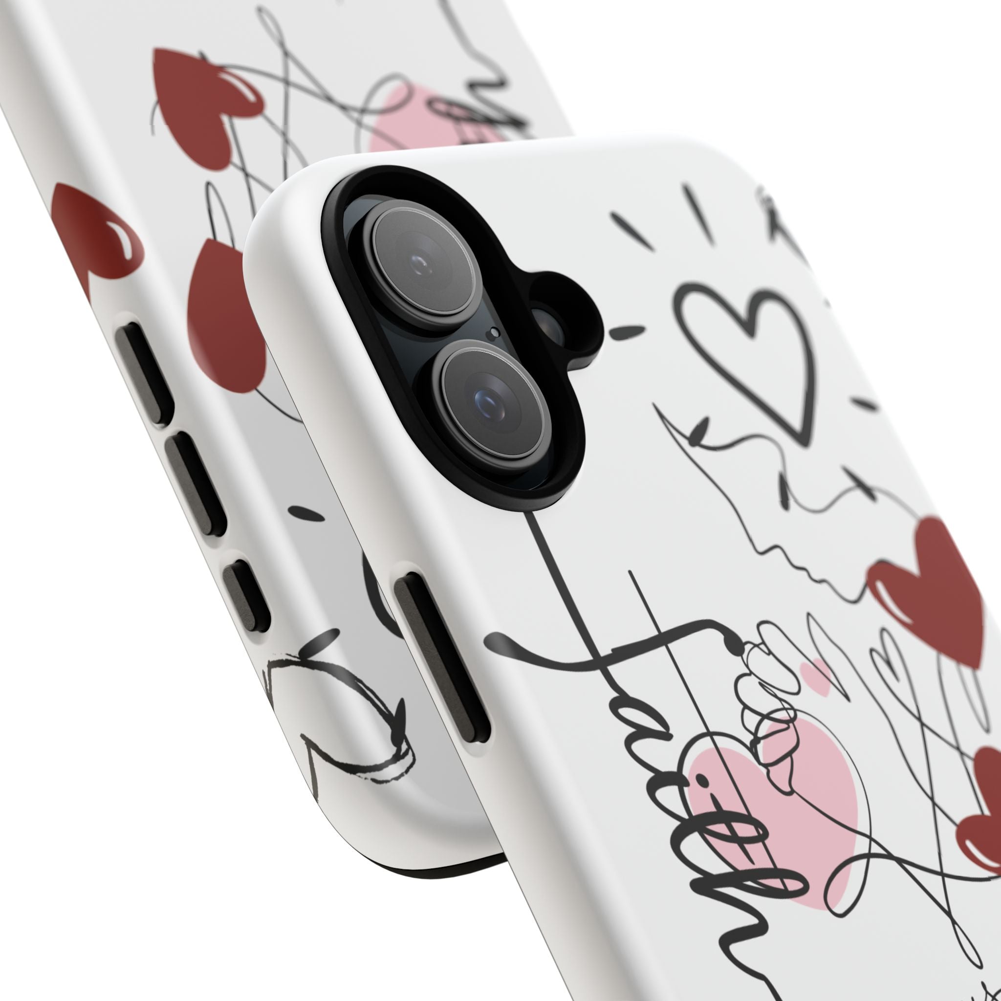 Faith Hearts iPhone Case | Seedandsoulful Protective Phone Cover - Seedandsoulful