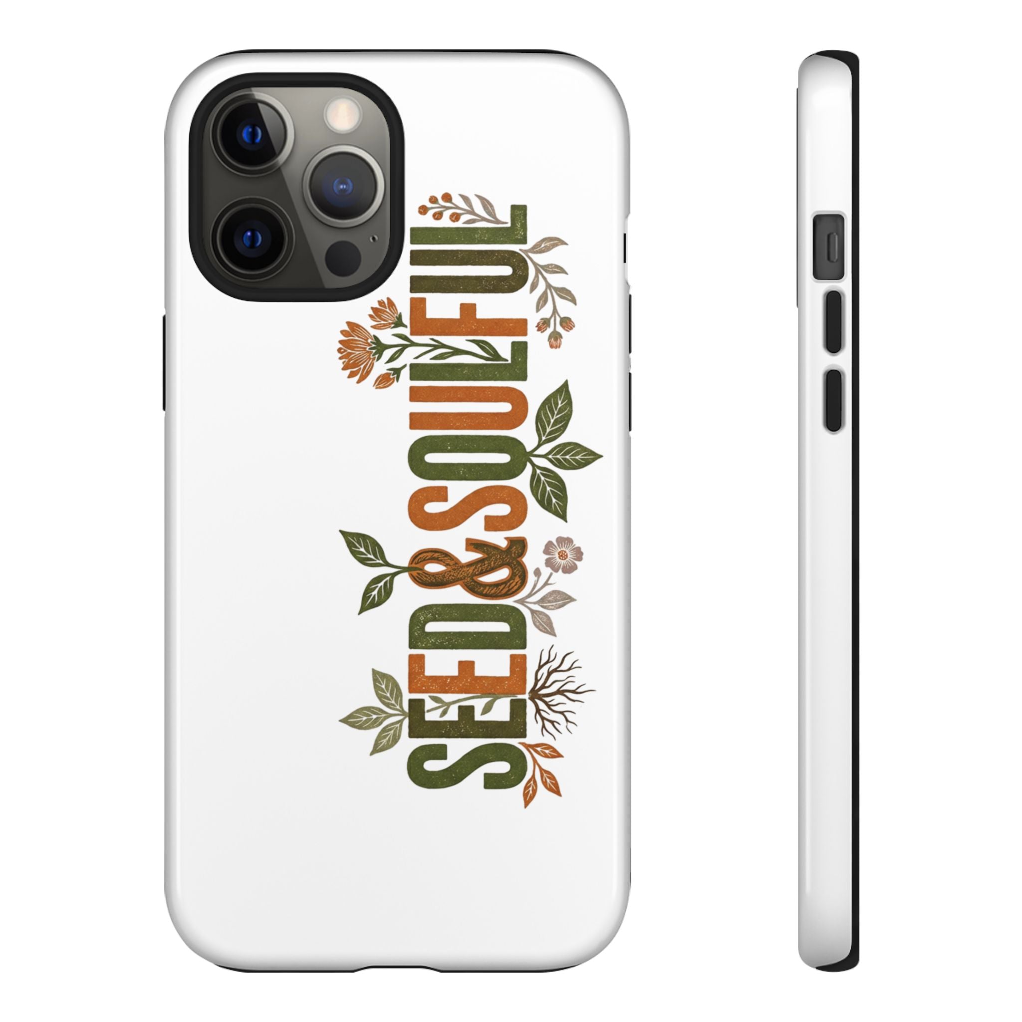 Seed & Soul Tough Phone Case – Floral Botanical Protective Cover - Seedandsoulful