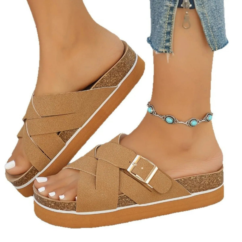 Open Toe Platform Sandals - Seedandsoulful