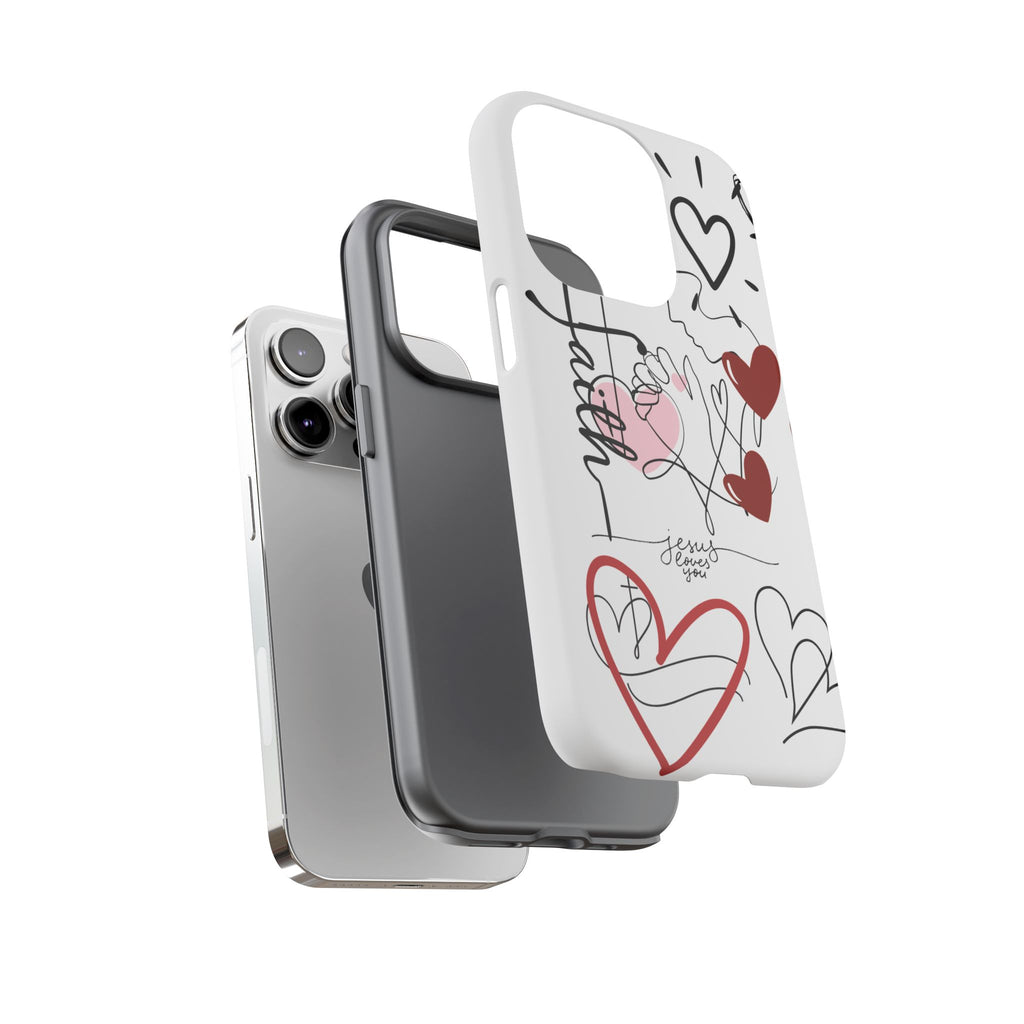 Faith Hearts iPhone Case | Seedandsoulful Protective Phone Cover - Seedandsoulful