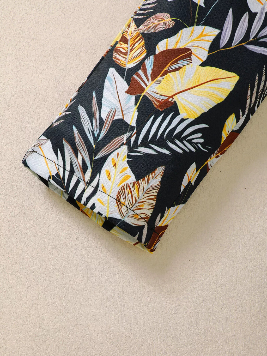 Children's Graphic Top & Floral Pants Set - Seedandsoulful