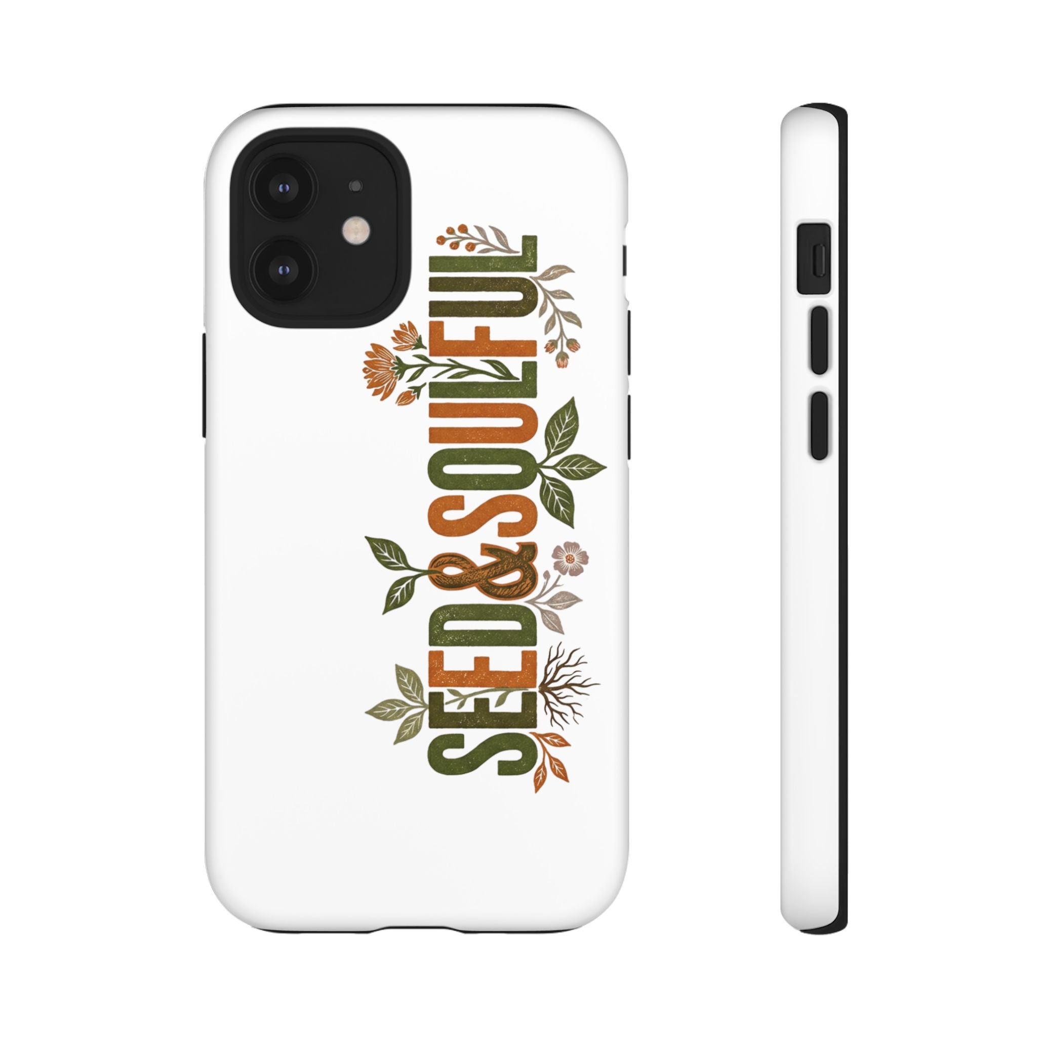 Seed & Soul Tough Phone Case – Floral Botanical Protective Cover - Seedandsoulful