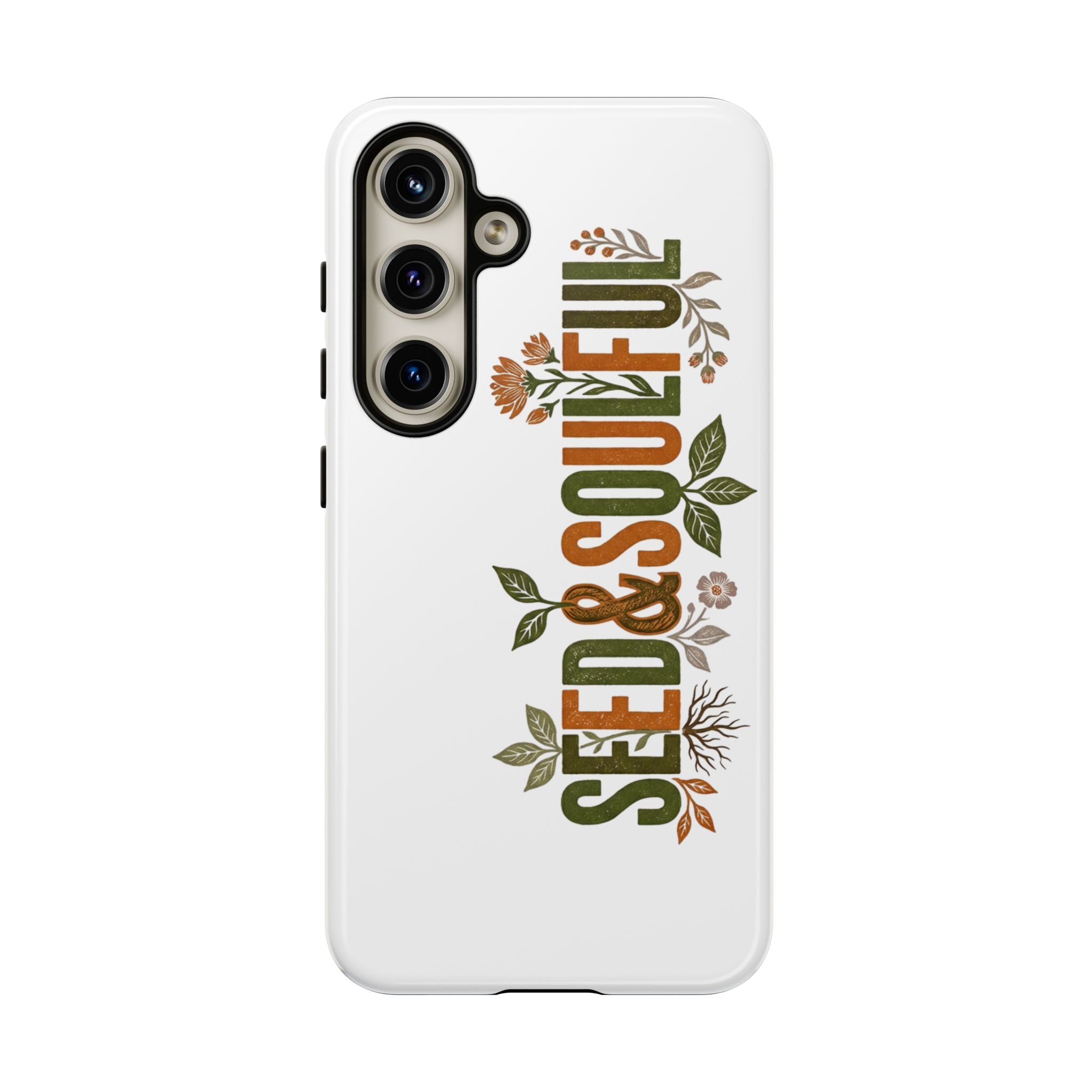 Seed & Soul Tough Phone Case – Floral Botanical Protective Cover - Seedandsoulful