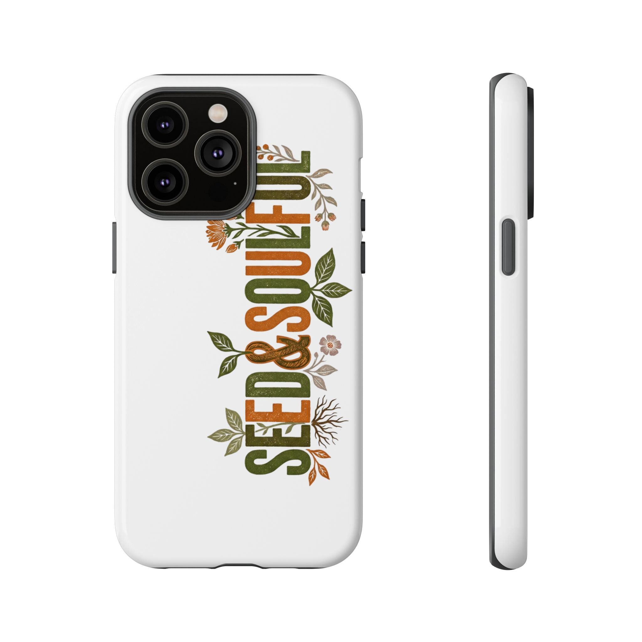 Seed & Soul Tough Phone Case – Floral Botanical Protective Cover - Seedandsoulful