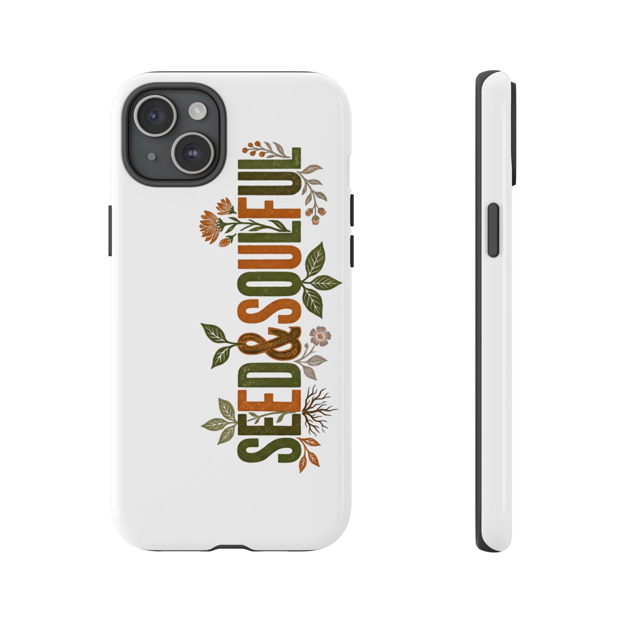 Seed & Soul Tough Phone Case – Floral Botanical Protective Cover - Seedandsoulful
