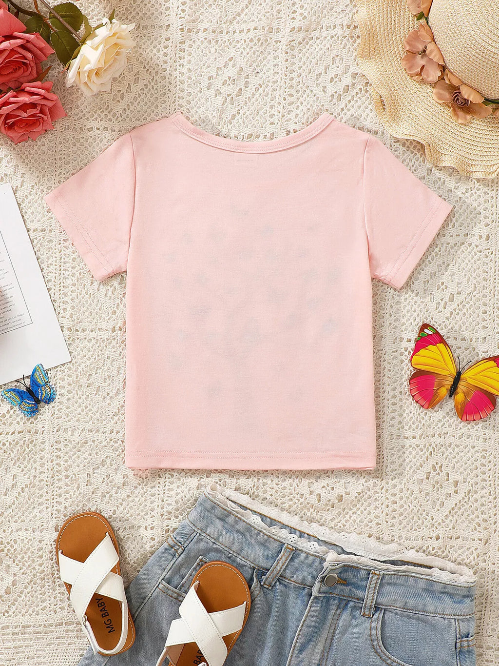 Children's Butterfly Tree Graphic Casual T-Shirt - Seedandsoulful