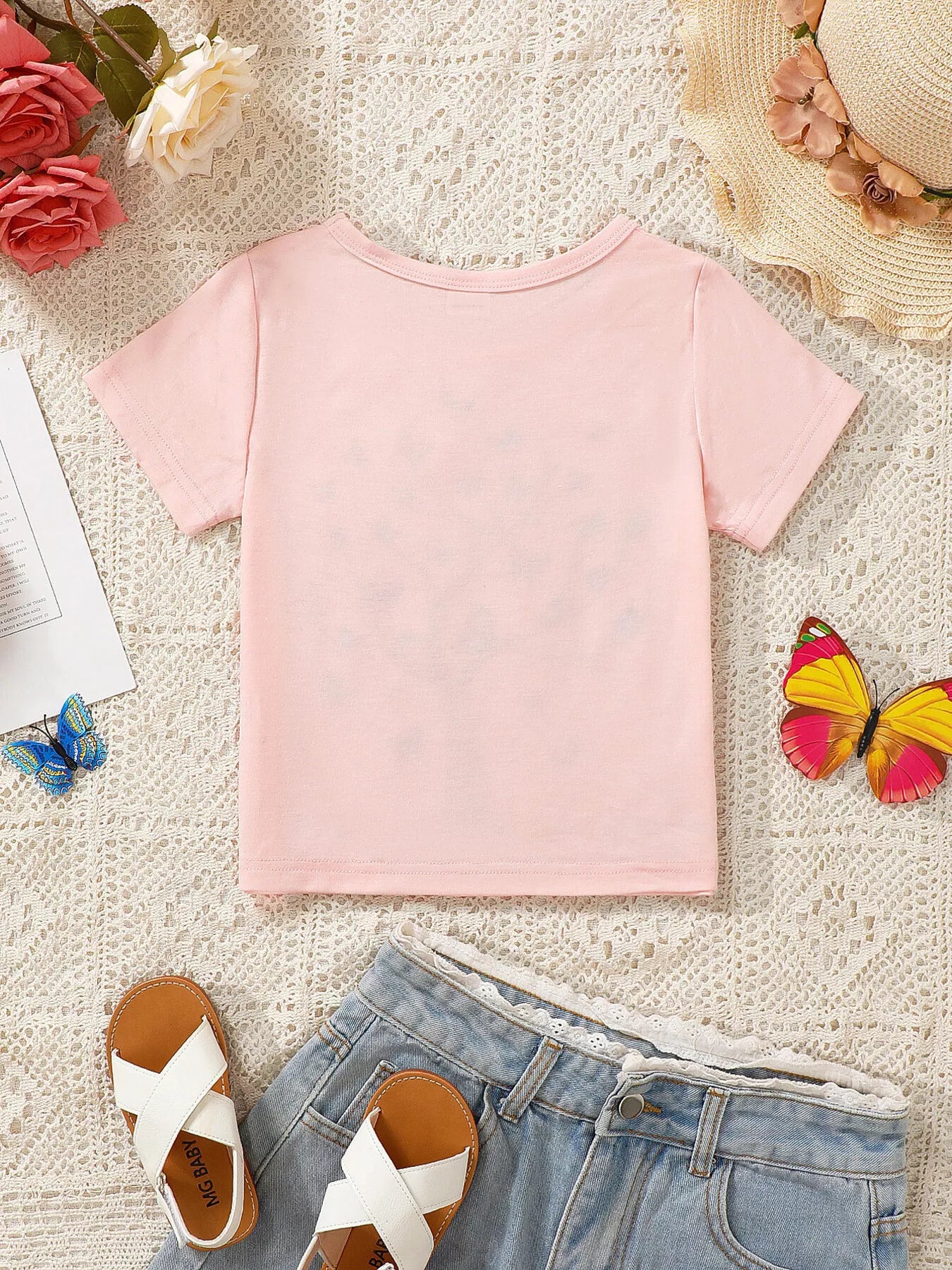 Children's Butterfly Tree Graphic Casual T-Shirt - Seedandsoulful