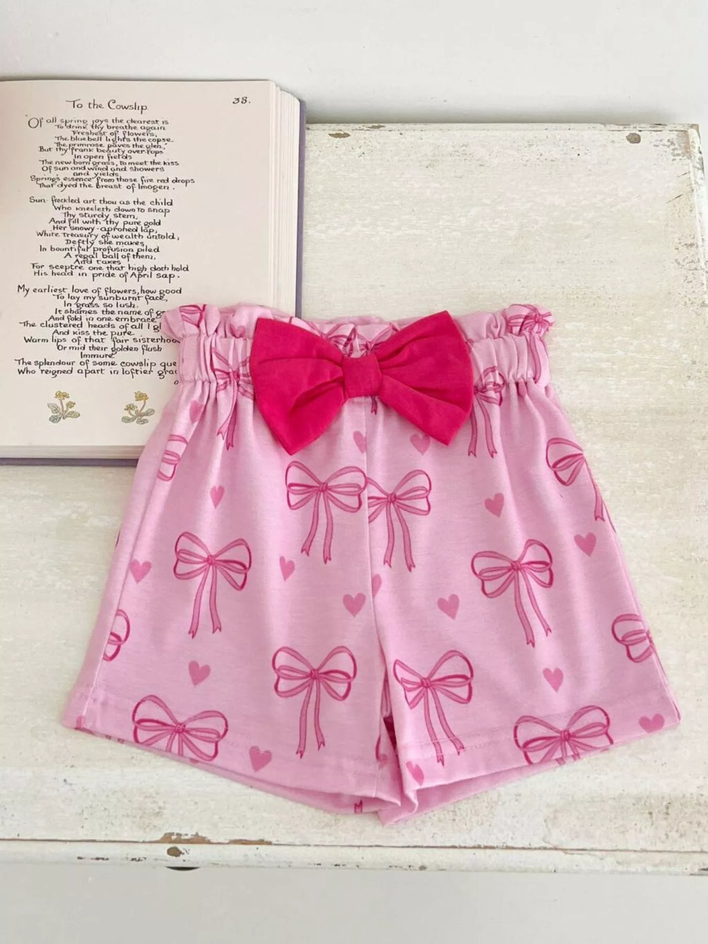 Children's Bowknot Ruffle Sleeve Top and Shorts Set - Seedandsoulful