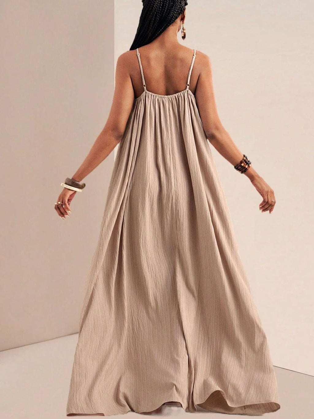 Spaghetti Strap Flowy Maxi Dress - Seedandsoulful