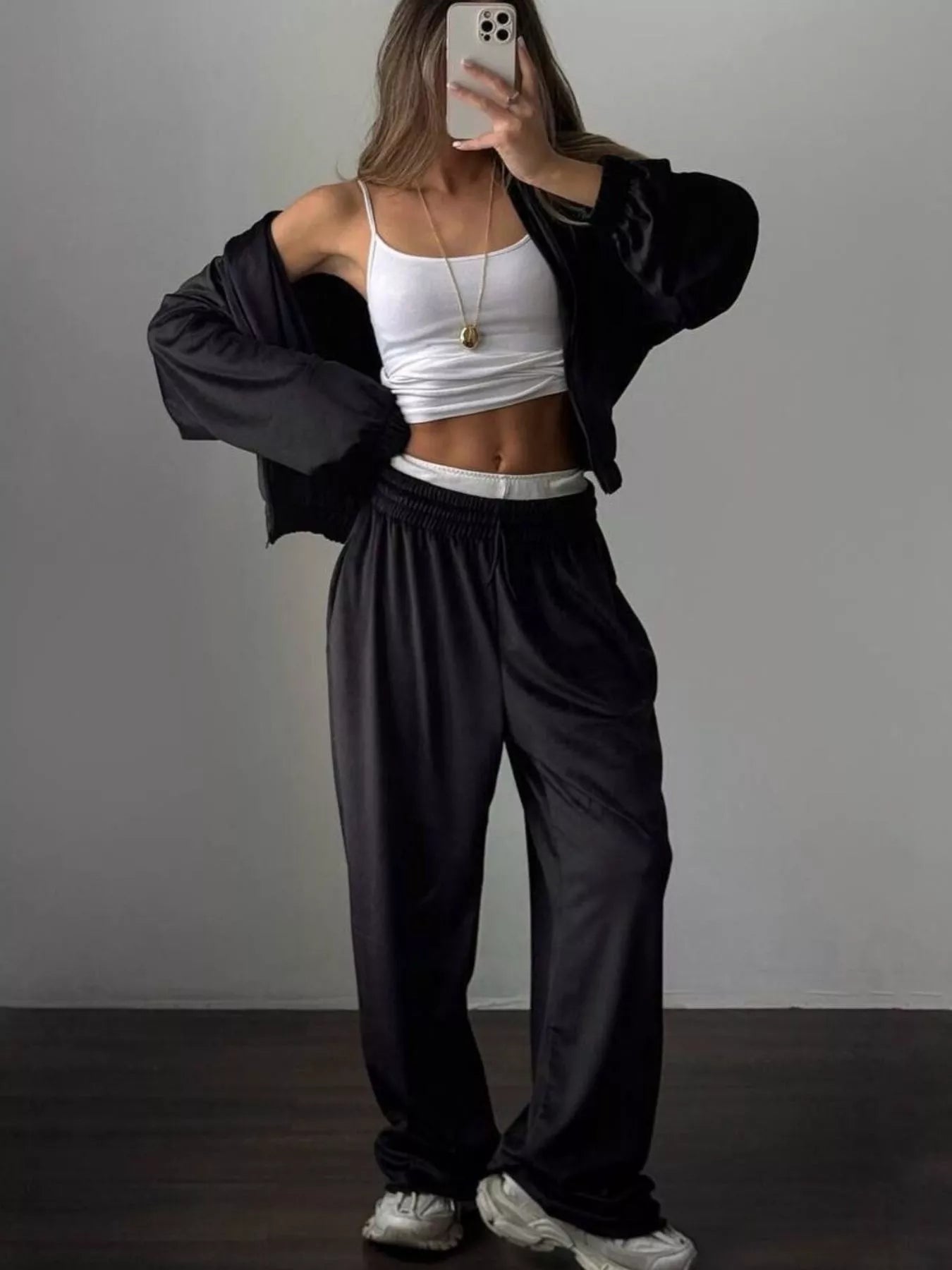 Zip Up Long Sleeve Outerwear and Pants Set - Seedandsoulful