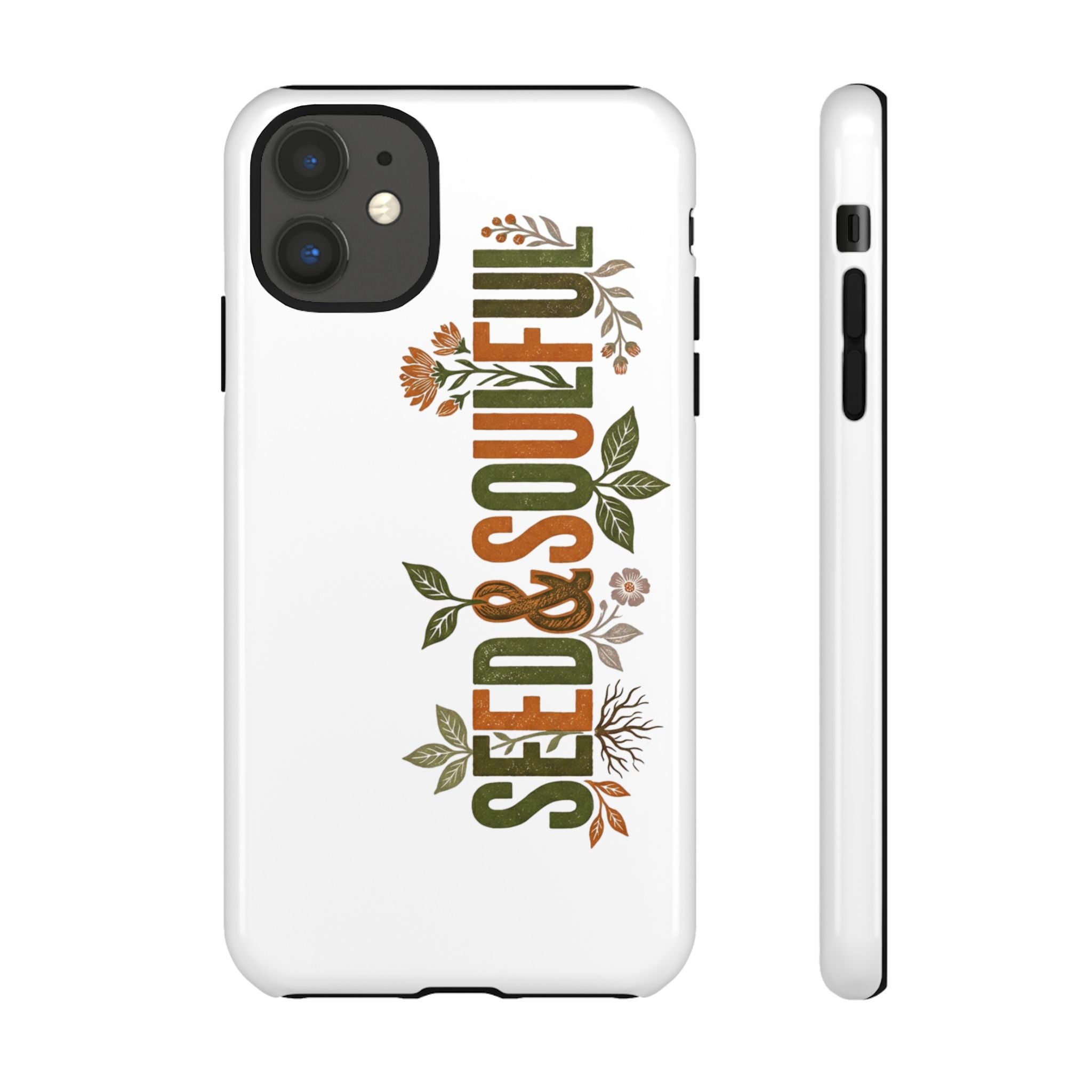 Seed & Soul Tough Phone Case – Floral Botanical Protective Cover - Seedandsoulful