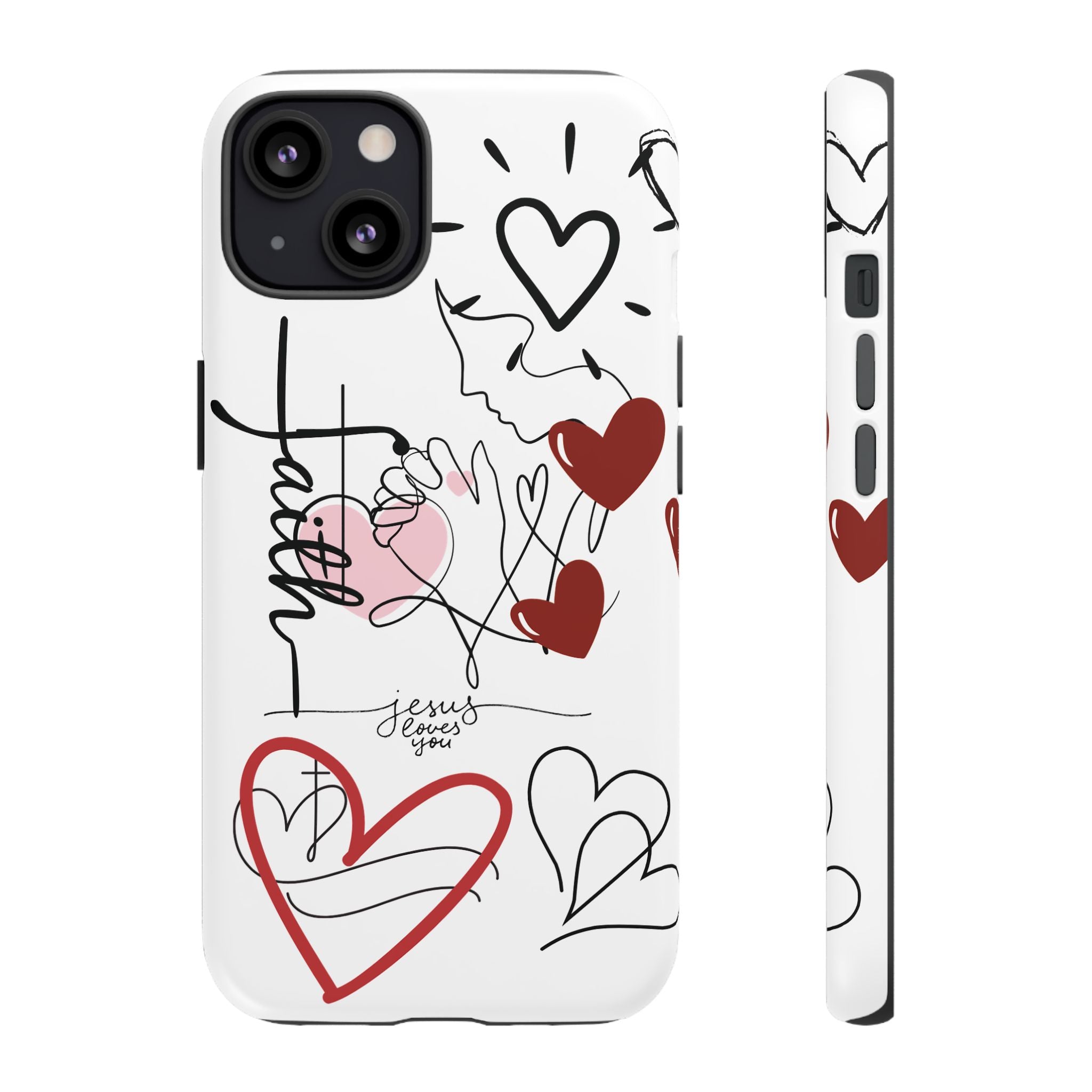 Faith Hearts iPhone Case | Seedandsoulful Protective Phone Cover - Seedandsoulful