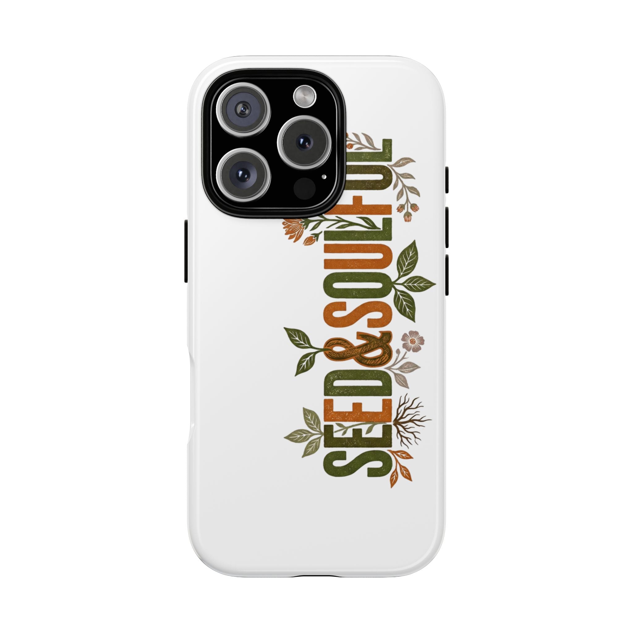 Seed & Soul Tough Phone Case – Floral Botanical Protective Cover - Seedandsoulful