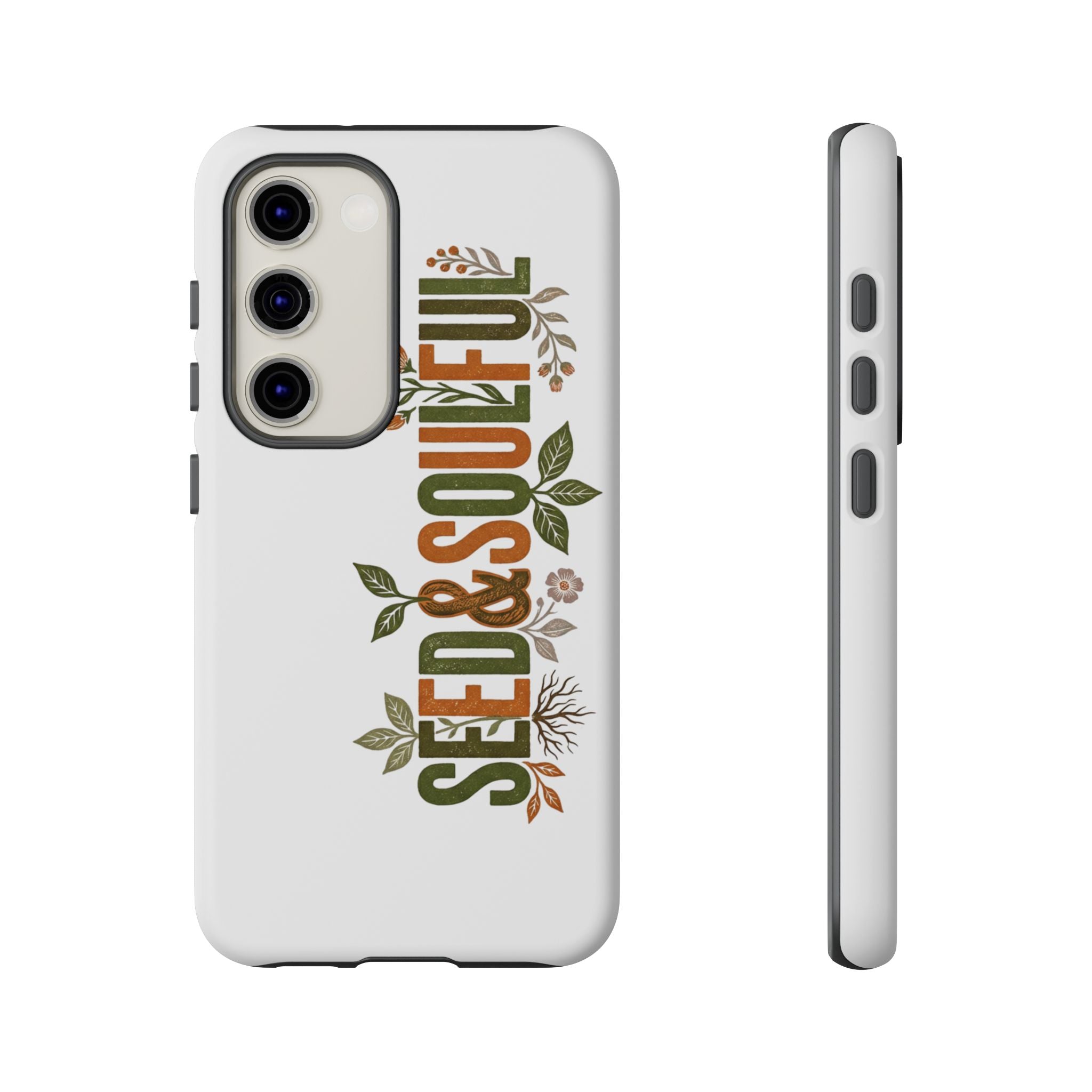 Seed & Soul Tough Phone Case – Floral Botanical Protective Cover - Seedandsoulful