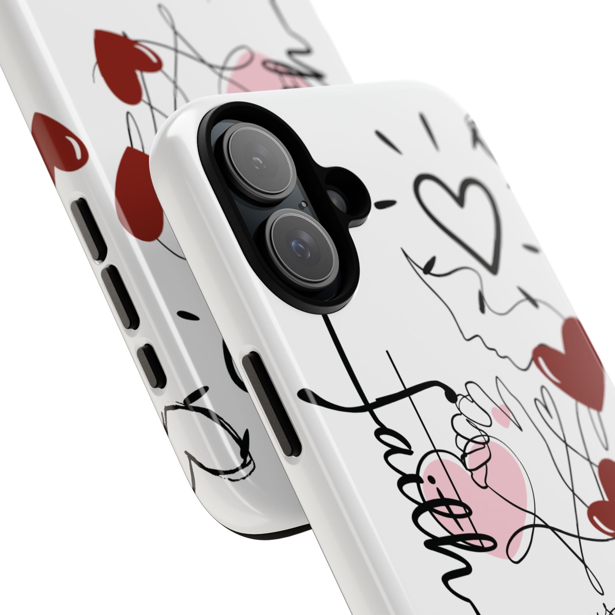 Faith Hearts iPhone Case | Seedandsoulful Protective Phone Cover - Seedandsoulful