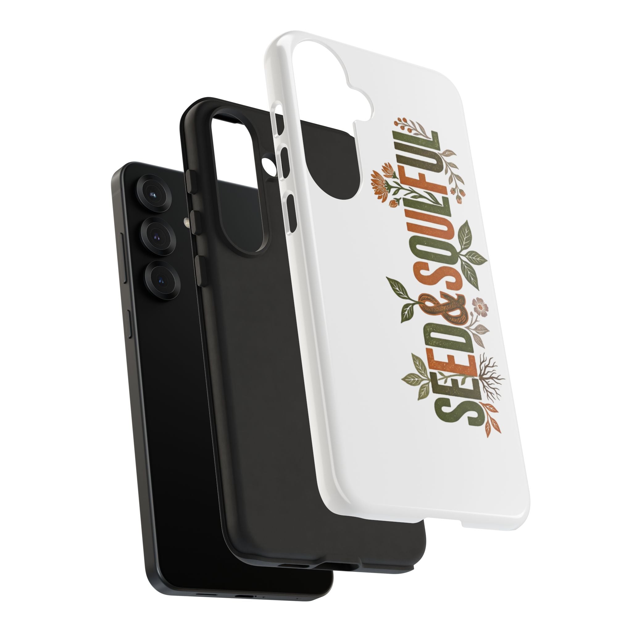 Seed & Soul Tough Phone Case – Floral Botanical Protective Cover - Seedandsoulful