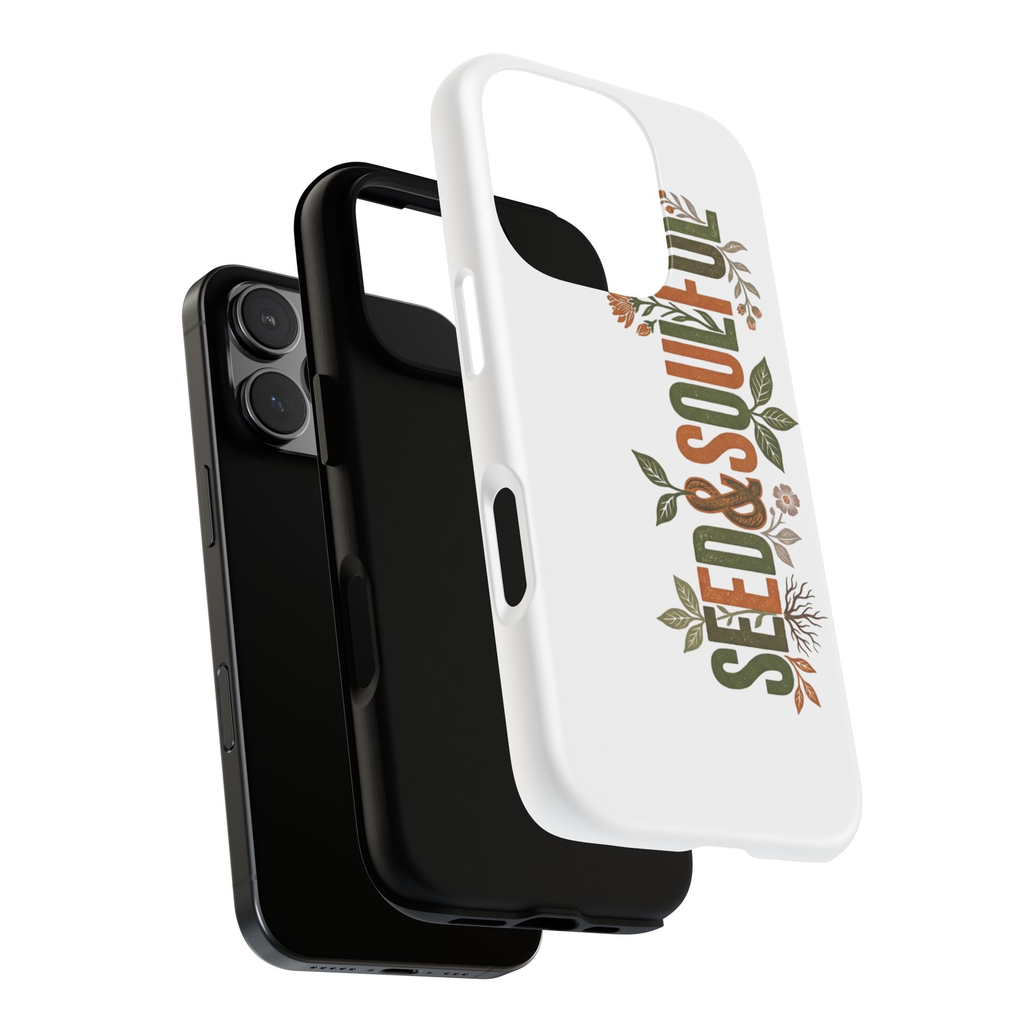 Seed & Soul Tough Phone Case – Floral Botanical Protective Cover - Seedandsoulful