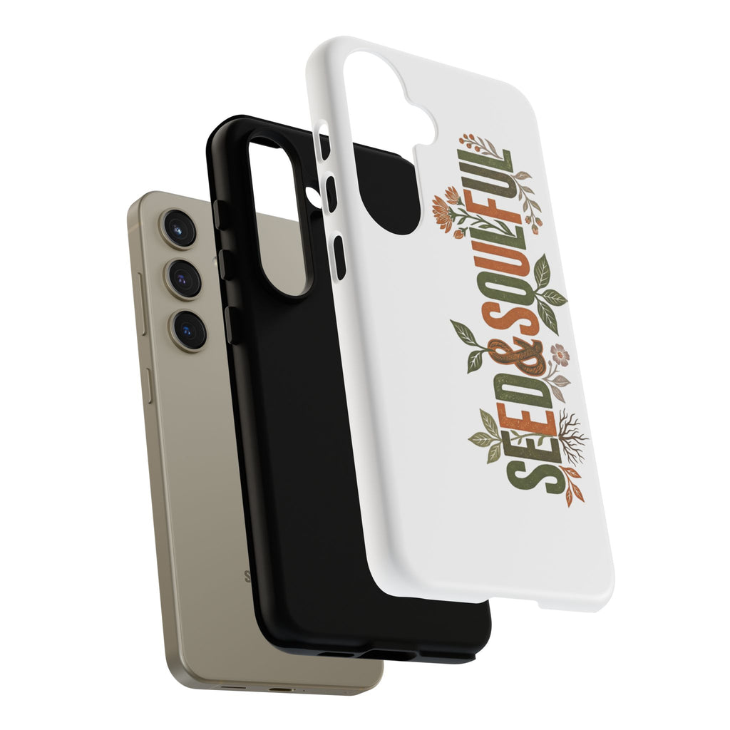 Seed & Soul Tough Phone Case – Floral Botanical Protective Cover - Seedandsoulful