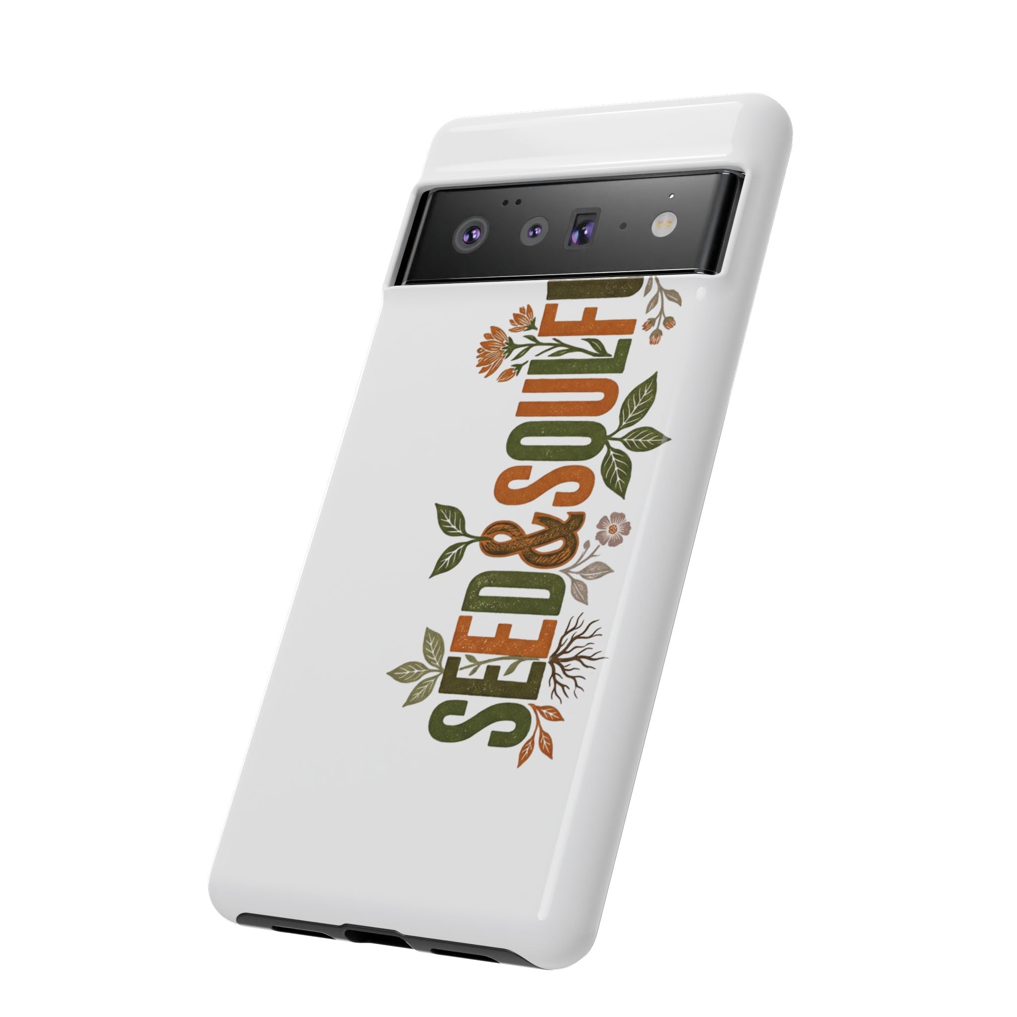 Seed & Soul Tough Phone Case – Floral Botanical Protective Cover - Seedandsoulful