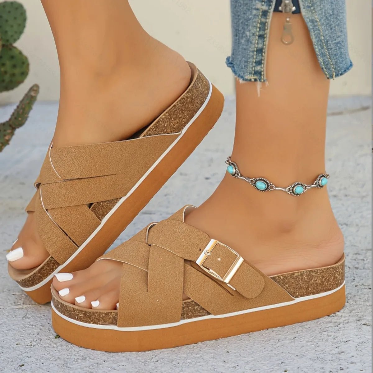 Open Toe Platform Sandals - Seedandsoulful
