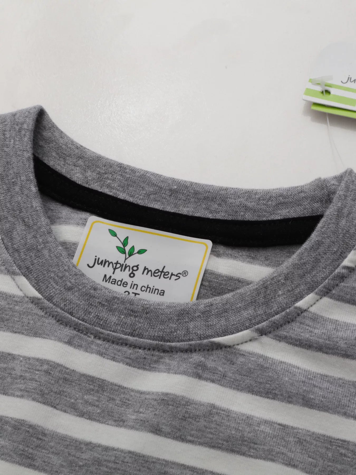 Children's Excavator Striped Round Neck T-Shirt - Seedandsoulful