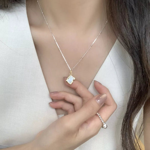 925 Sterling Silver Geometric Necklace - Seedandsoulful