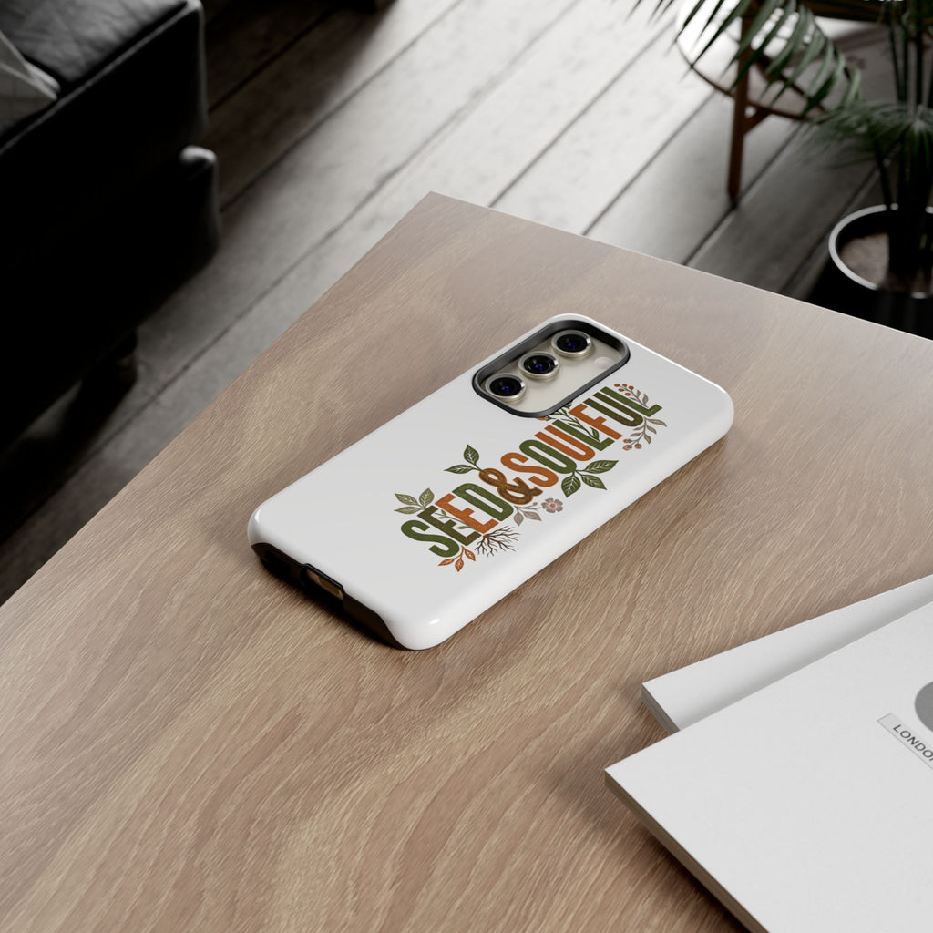 Seed & Soul Tough Phone Case – Floral Botanical Protective Cover - Seedandsoulful