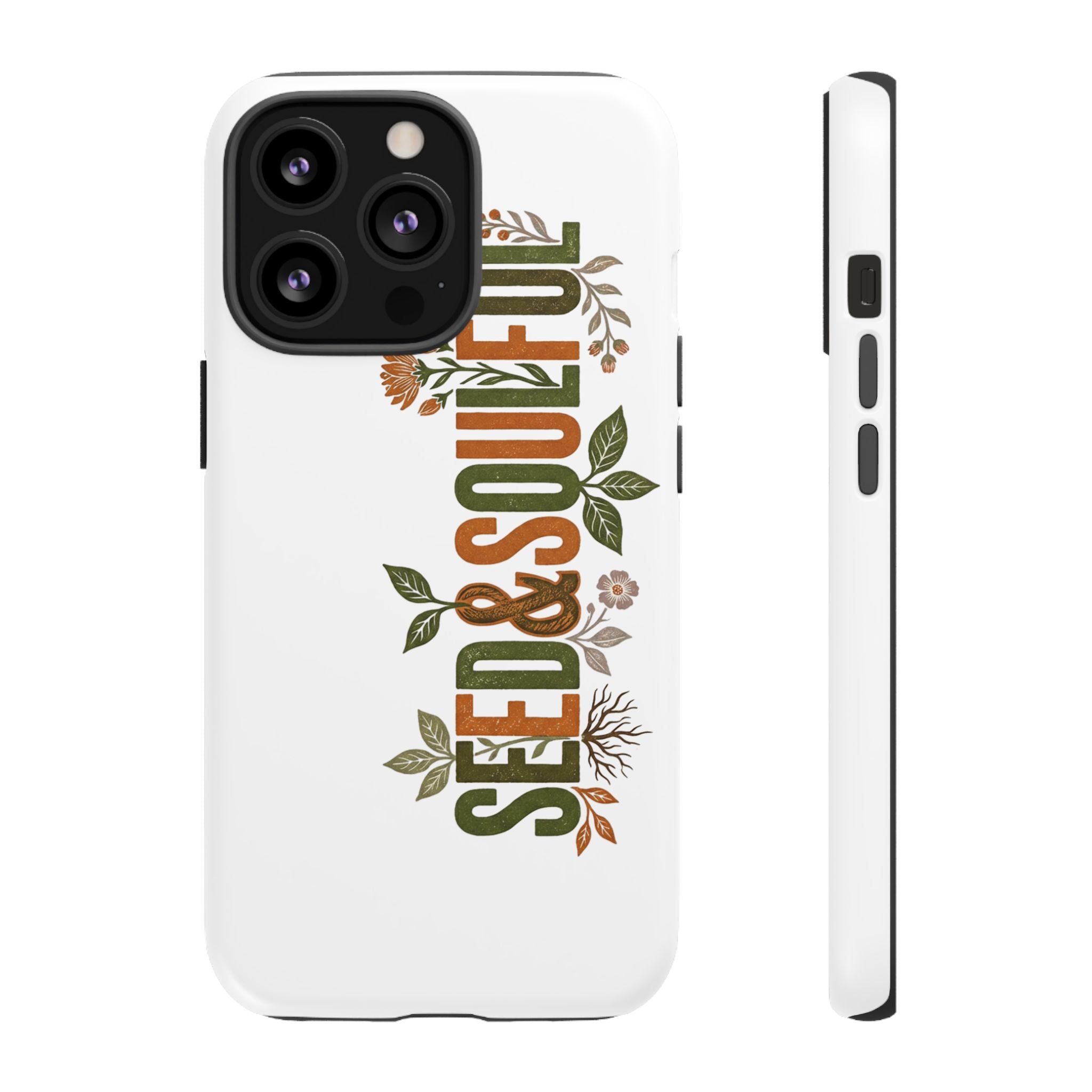 Seed & Soul Tough Phone Case – Floral Botanical Protective Cover - Seedandsoulful