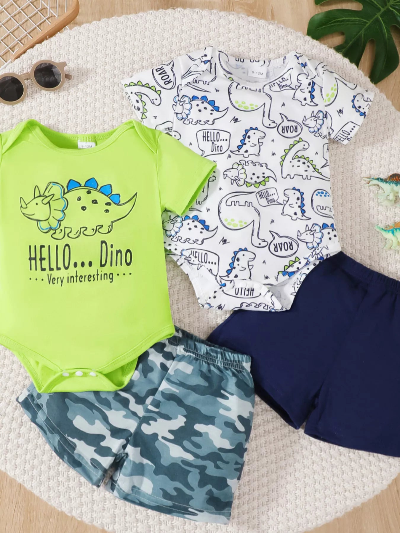 2 Piece Dino - Themed Baby Outfit Set - Seedandsoulful