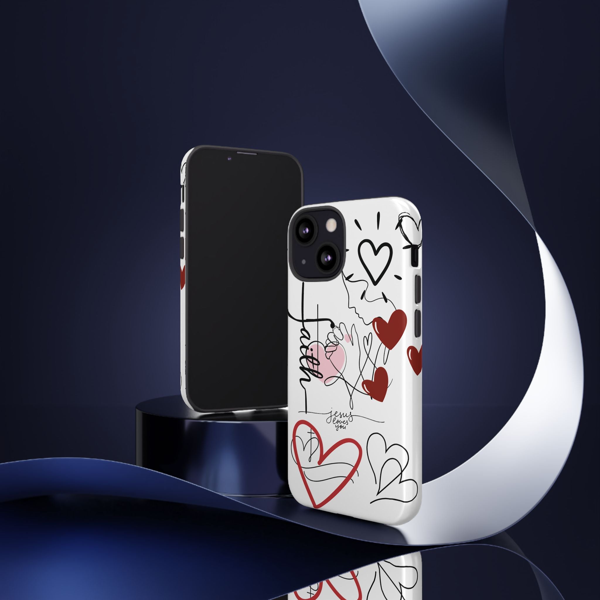 Faith Hearts iPhone Case | Seedandsoulful Protective Phone Cover - Seedandsoulful