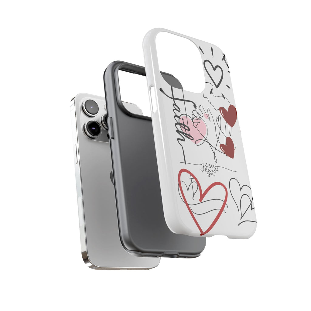 Faith Hearts iPhone Case | Seedandsoulful Protective Phone Cover - Seedandsoulful