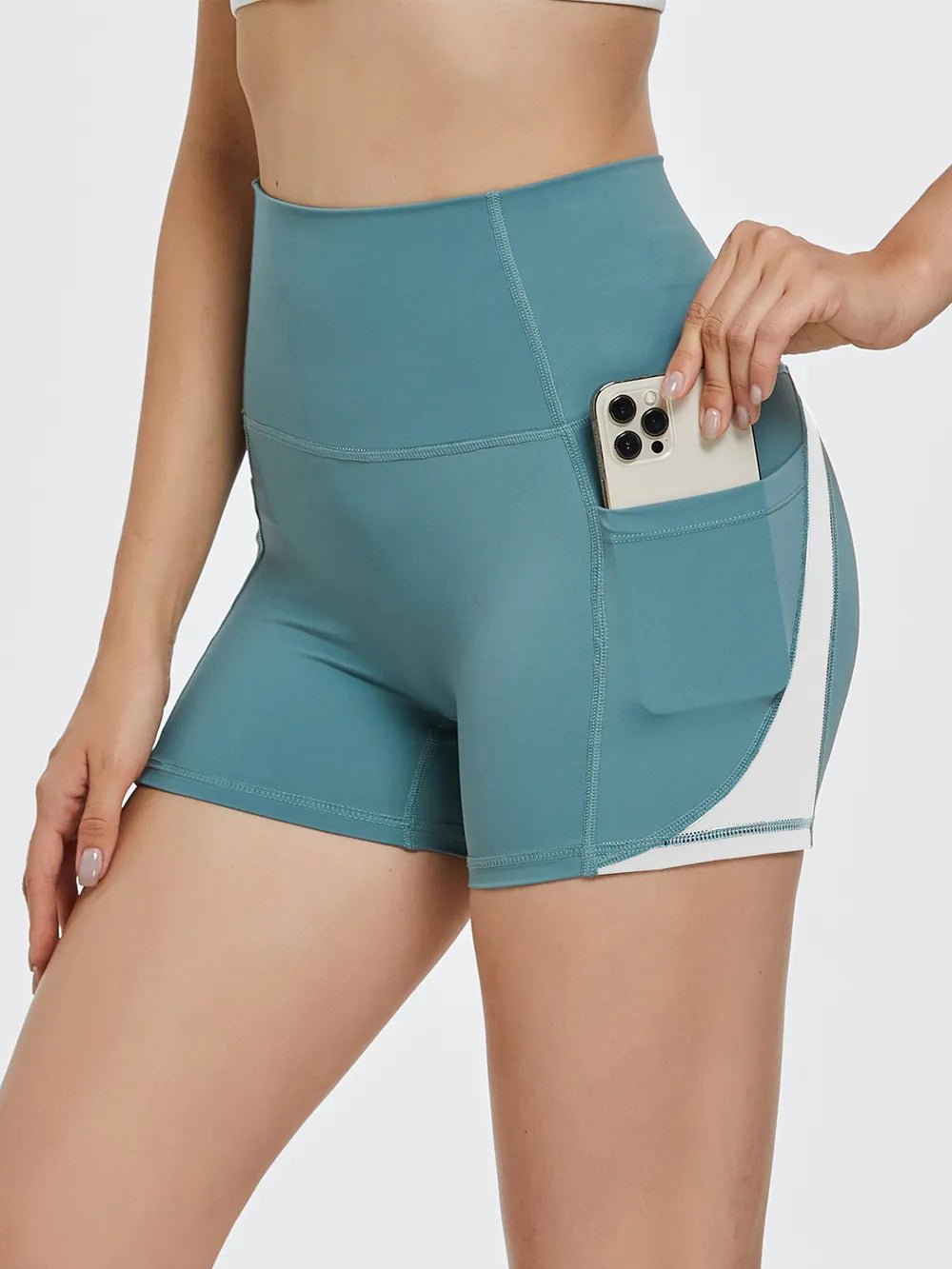 High Waist Active Shorts - Seedandsoulful