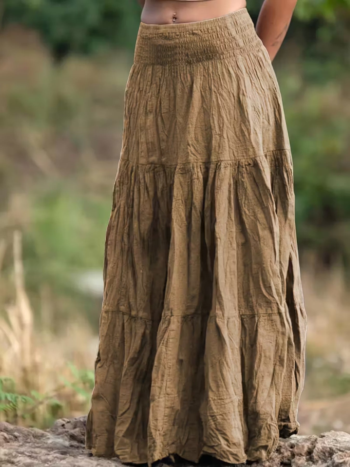 Tiered Maxi Skirt - Seedandsoulful