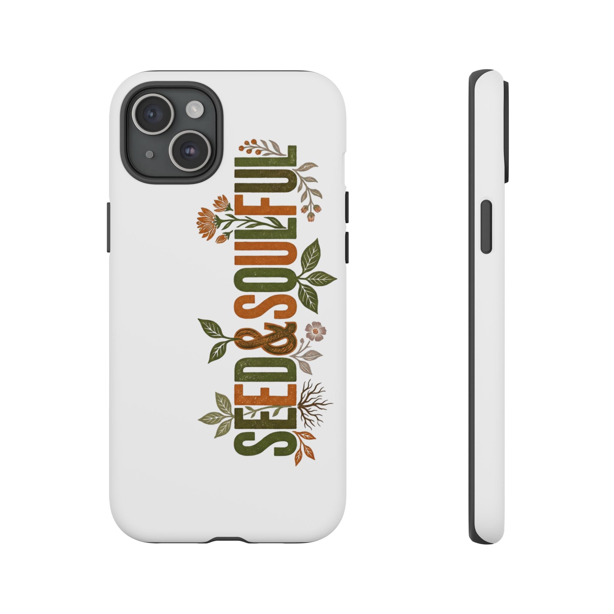 Seed & Soul Tough Phone Case – Floral Botanical Protective Cover - Seedandsoulful