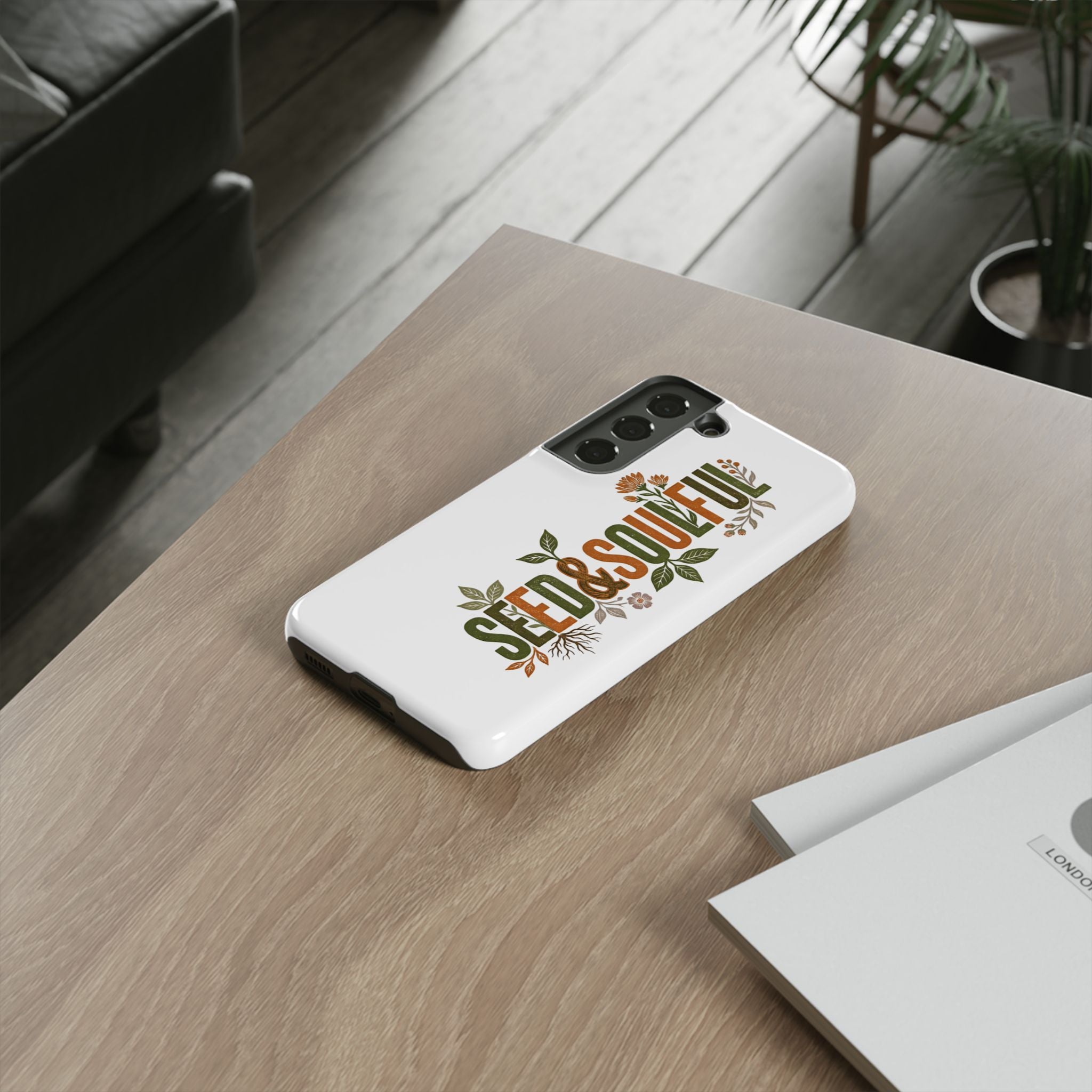 Seed & Soul Tough Phone Case – Floral Botanical Protective Cover - Seedandsoulful
