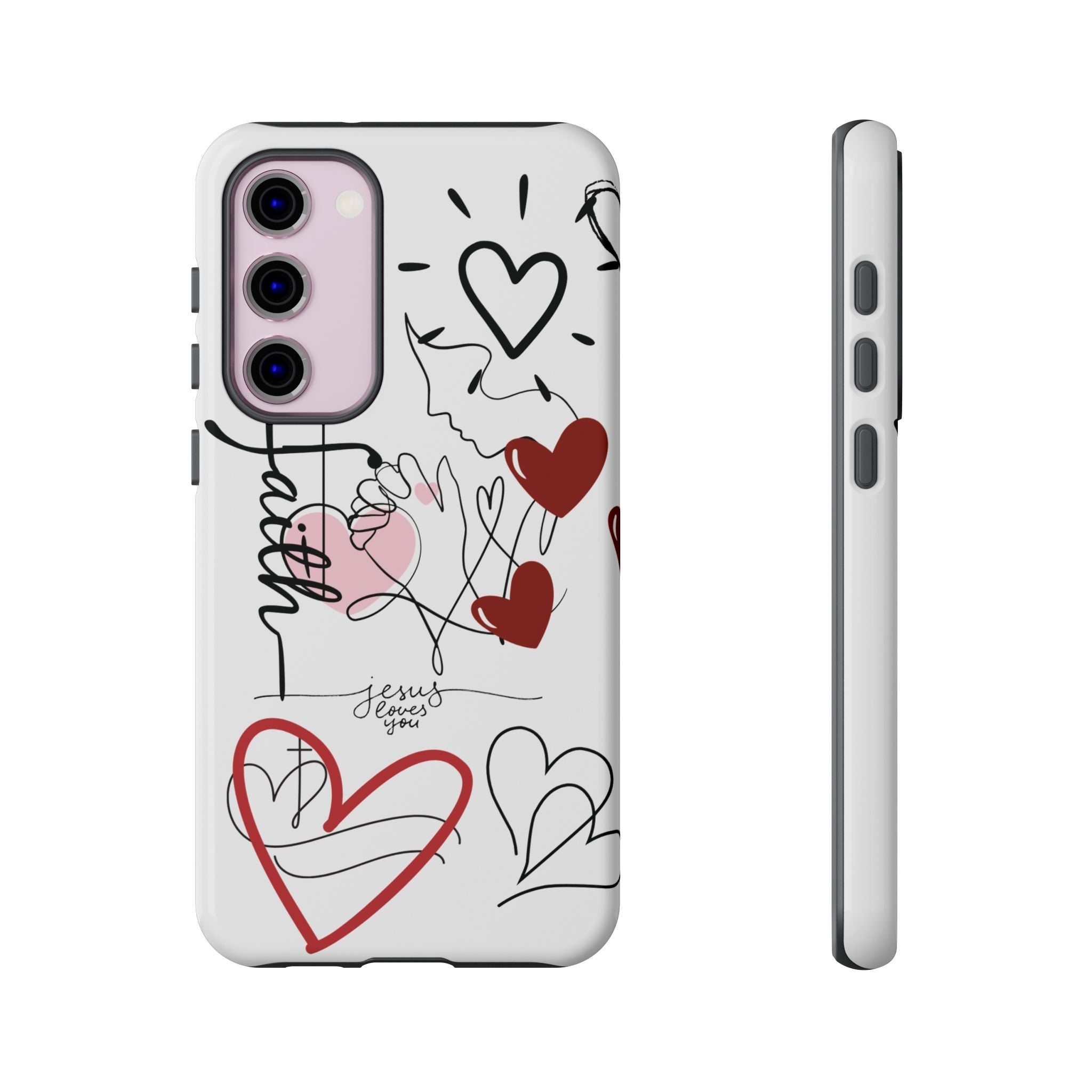 Faith Hearts iPhone Case | Seedandsoulful Protective Phone Cover - Seedandsoulful