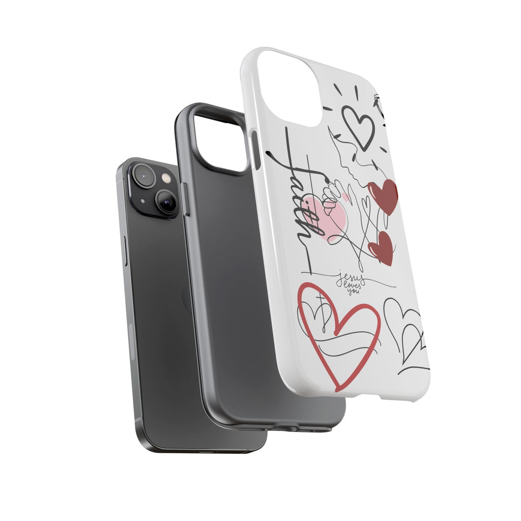 Faith Hearts iPhone Case | Seedandsoulful Protective Phone Cover - Seedandsoulful