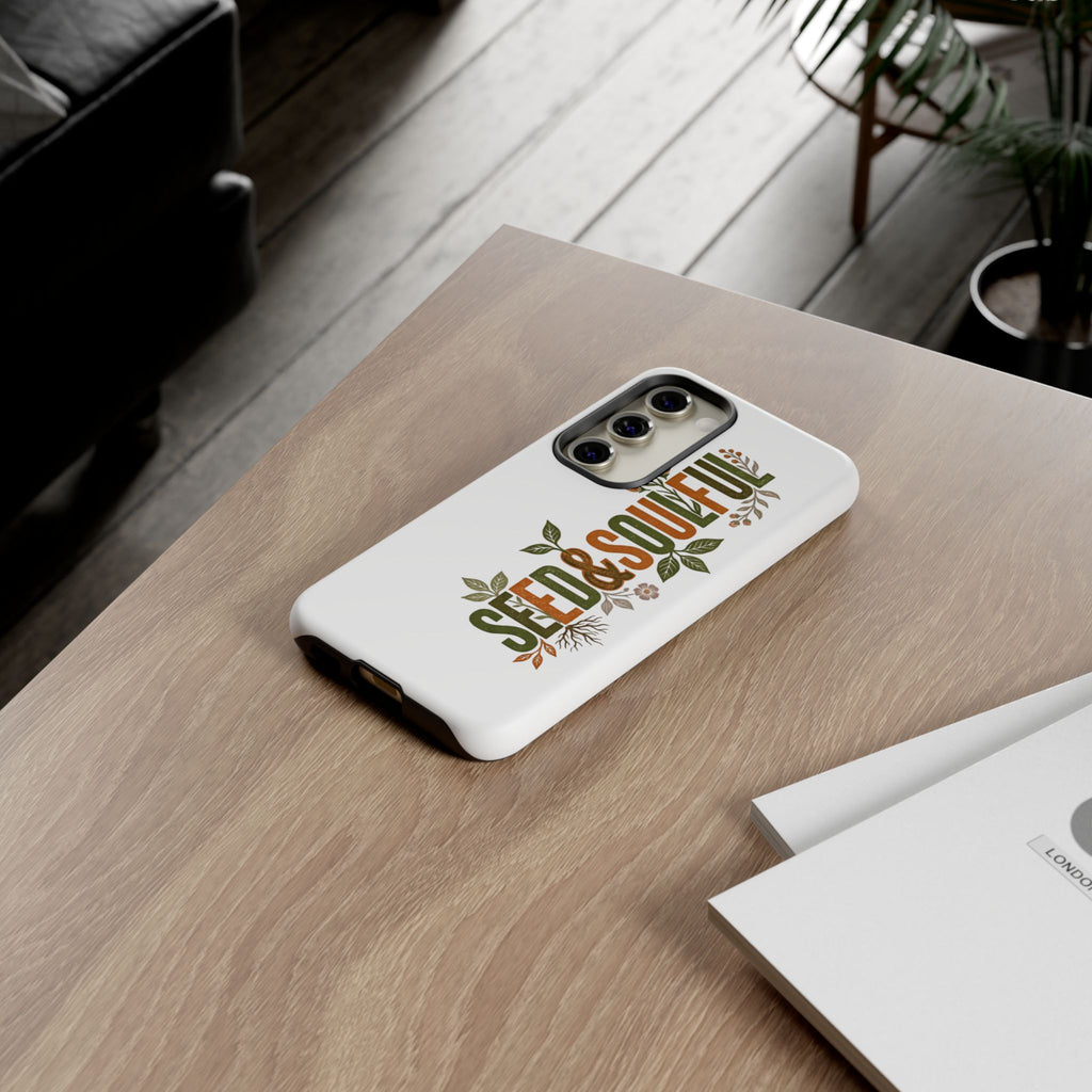 Seed & Soul Tough Phone Case – Floral Botanical Protective Cover - Seedandsoulful
