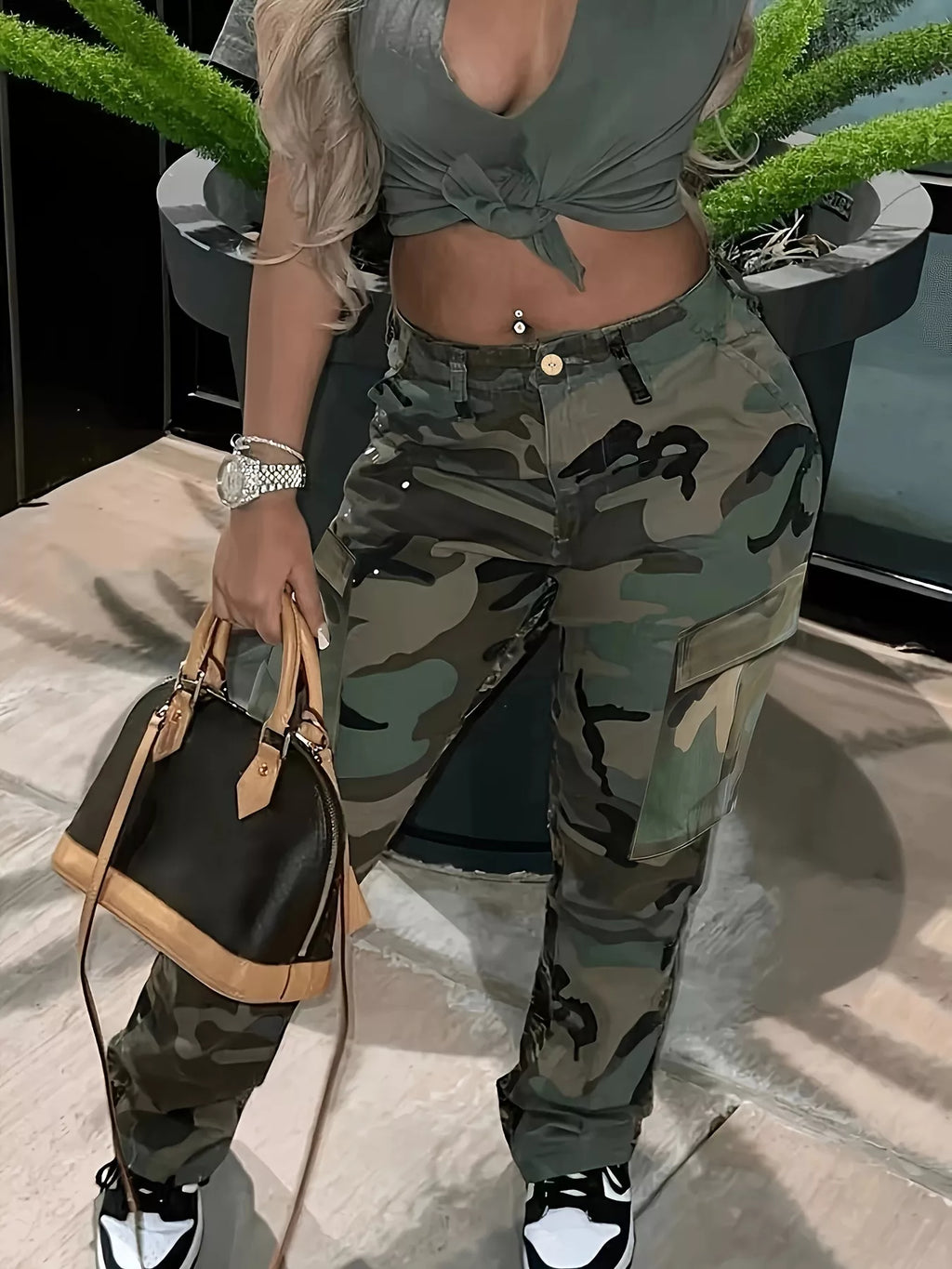 Camouflage Cargo Pants - Seedandsoulful