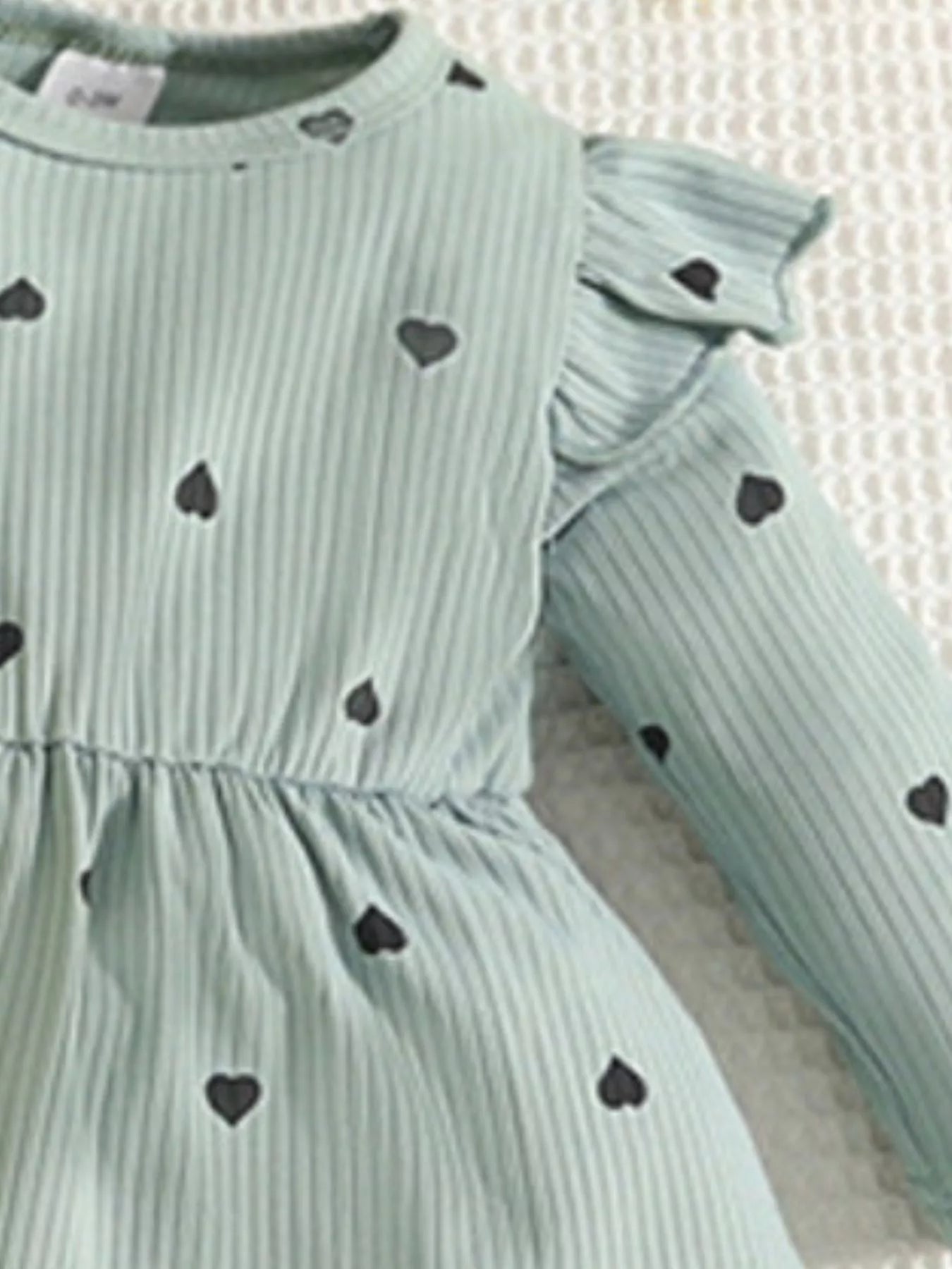 Children's Heart Print Dress & Headband Set - Seedandsoulful