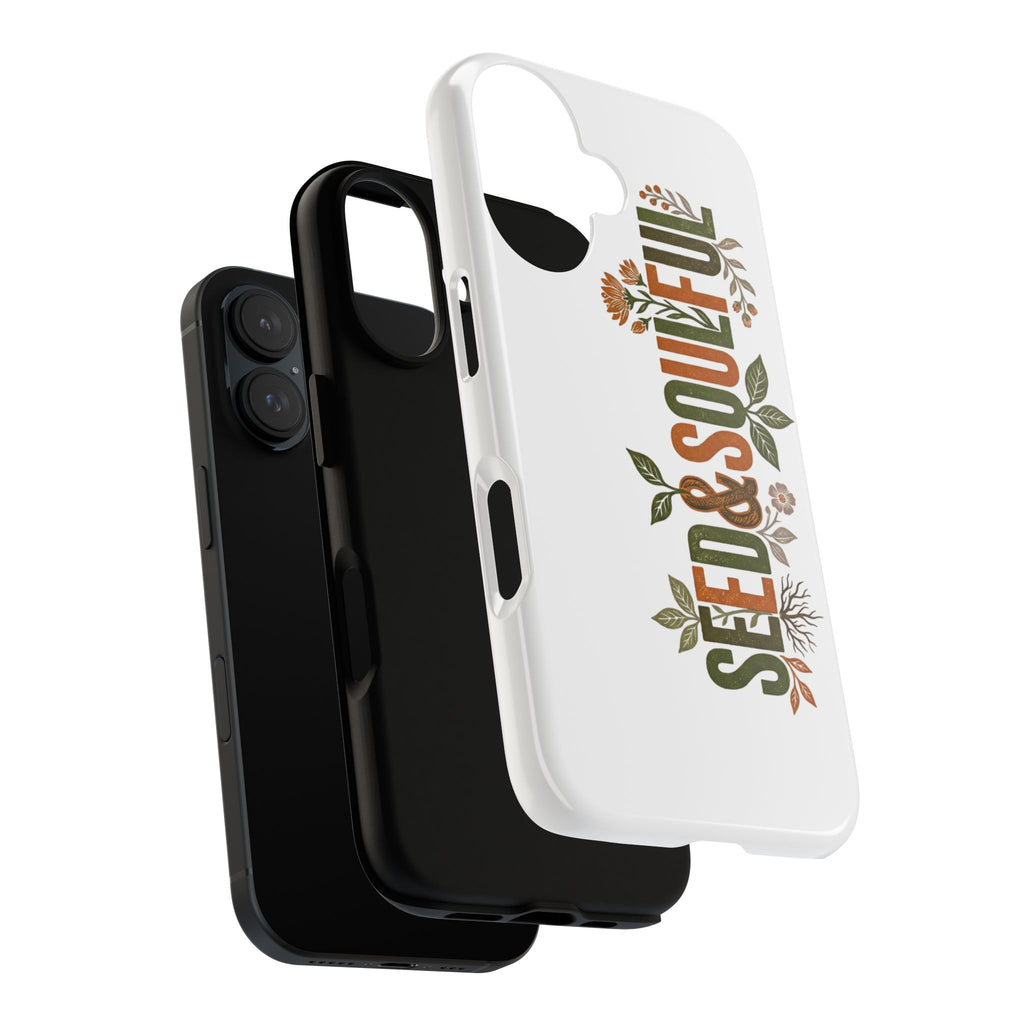 Seed & Soul Tough Phone Case – Floral Botanical Protective Cover - Seedandsoulful